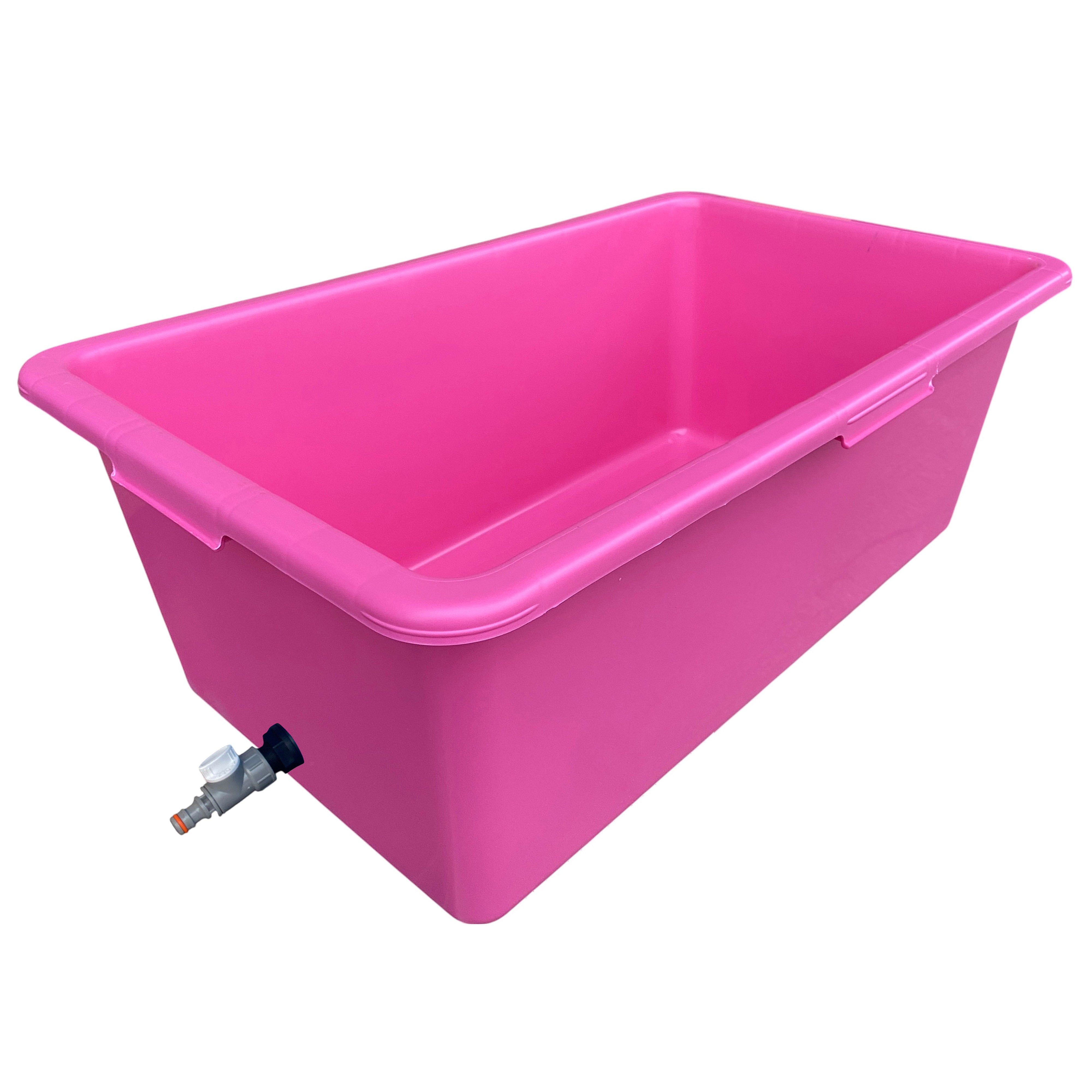 Pink Dog Bath with Drain Valve (WL)