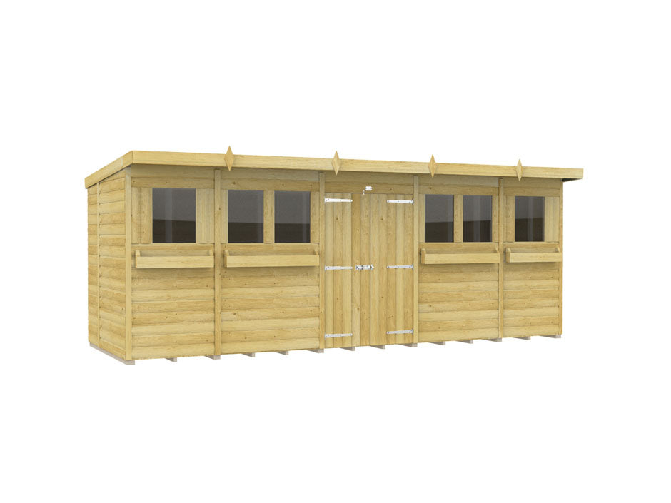 20ft x 6ft Pent Summer Shed Loglap