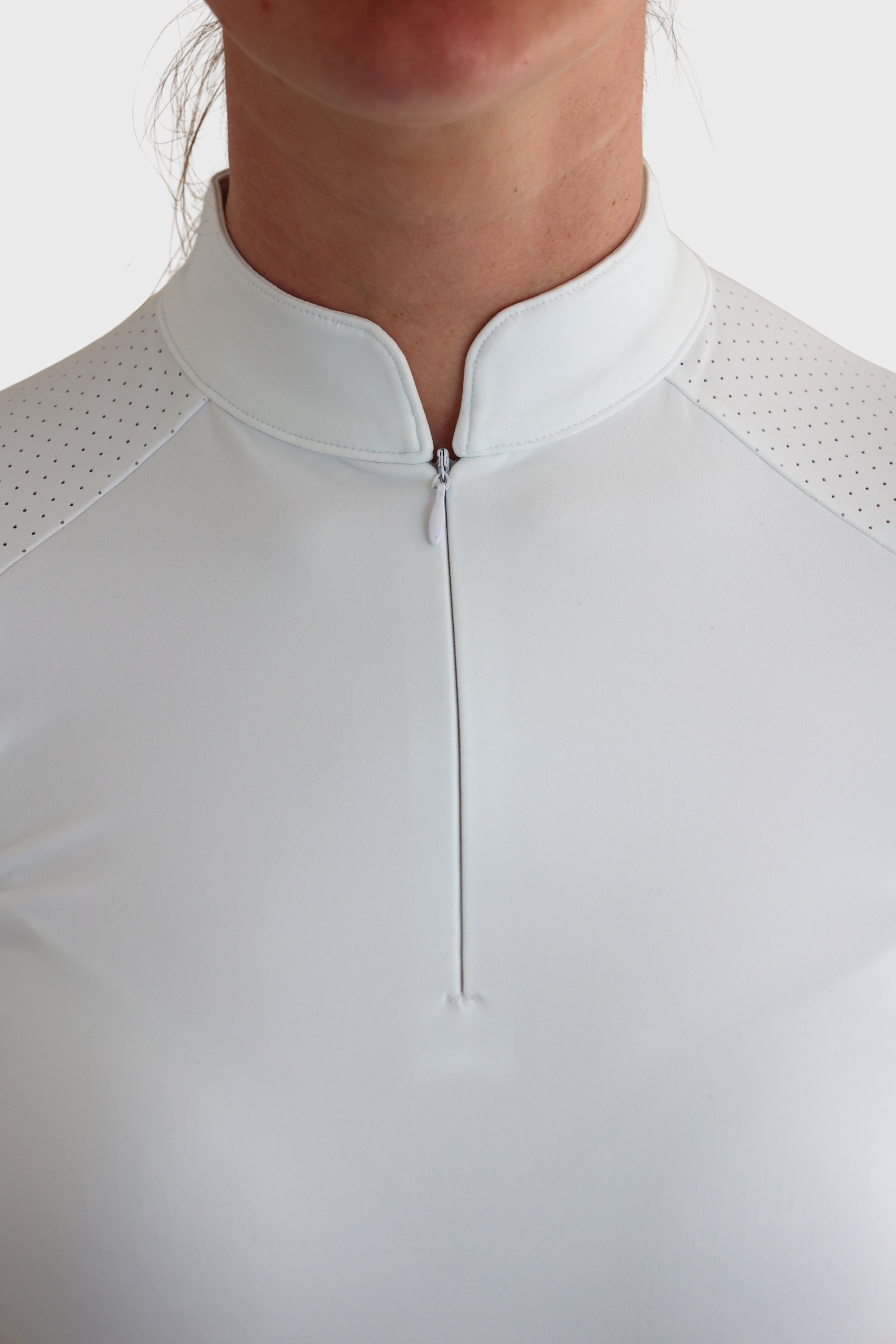 Equeene Nadia Short Sleeved Show Shirt - White