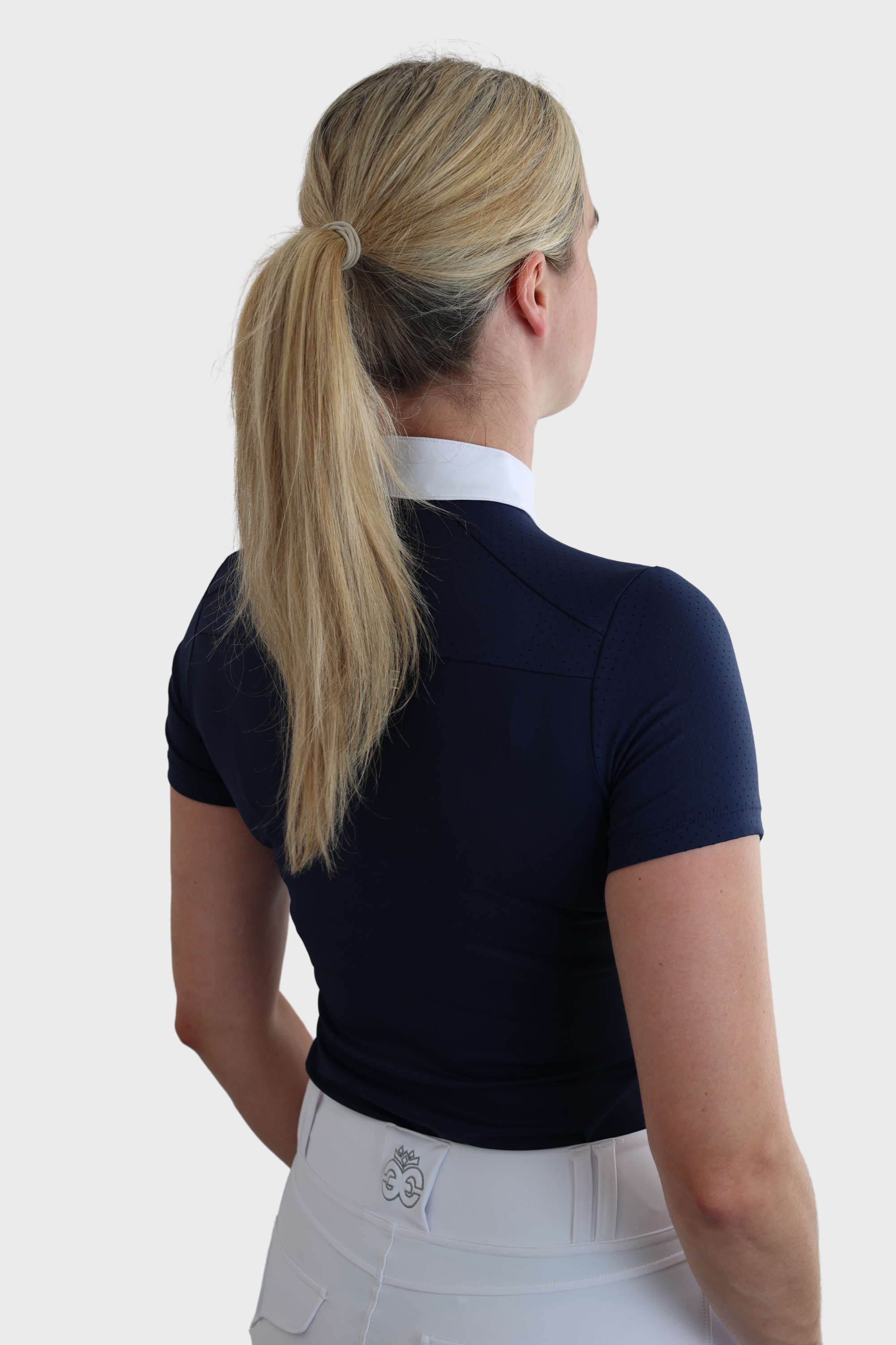 Equeene Nadia Short Sleeved Show Shirt - Navy