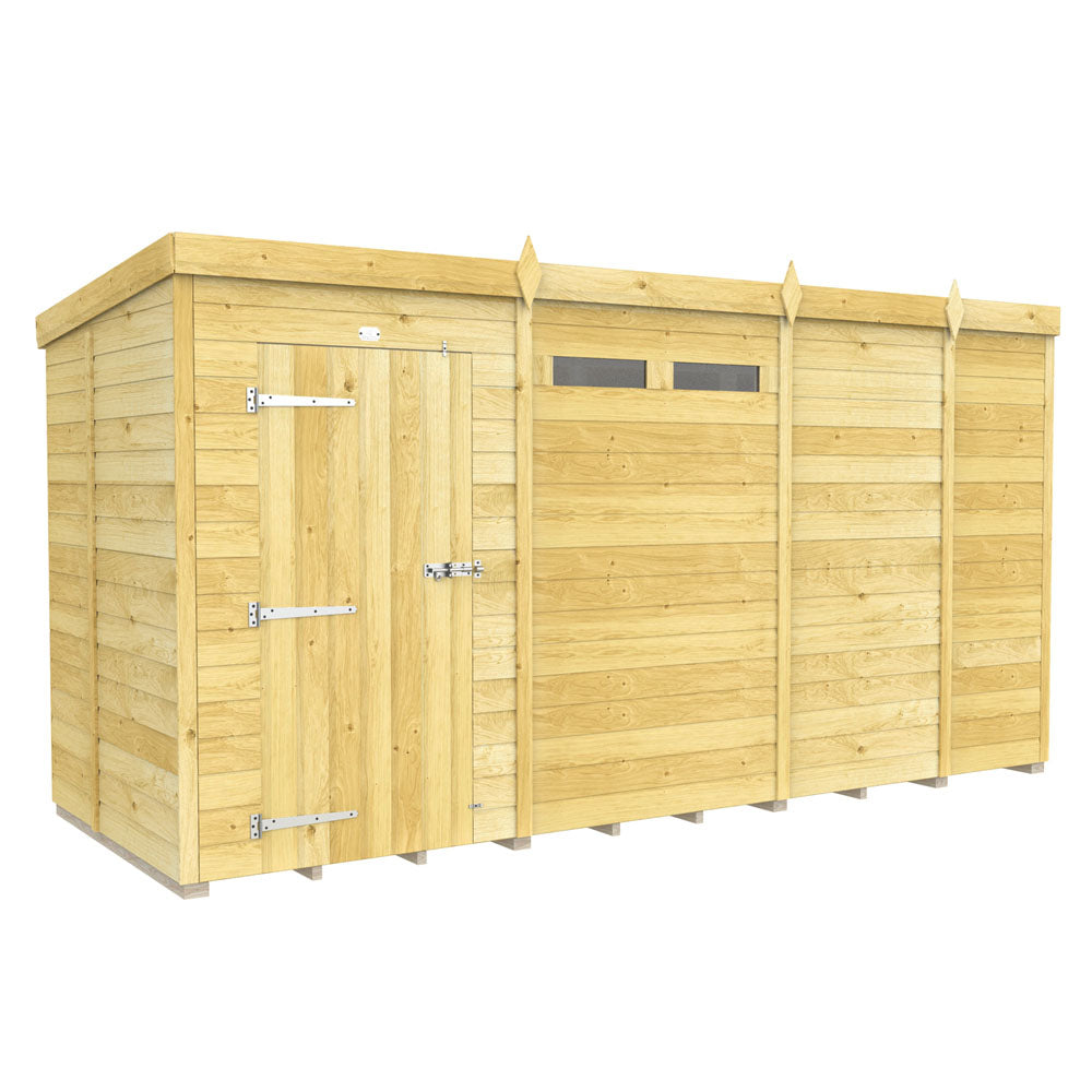 13ft x 5ft Pent Security Shed