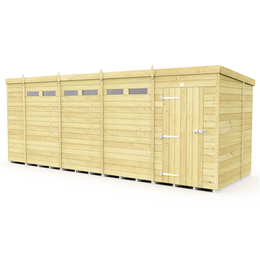 18ft x 7ft Pent Security Shed