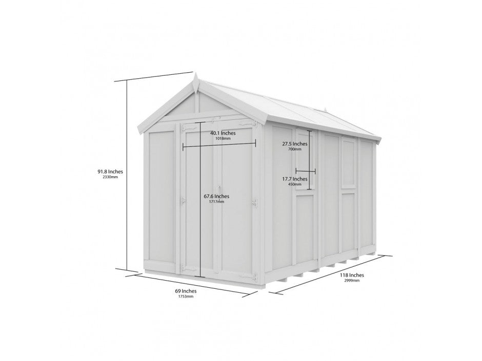 6ft x 10ft Glass Green House