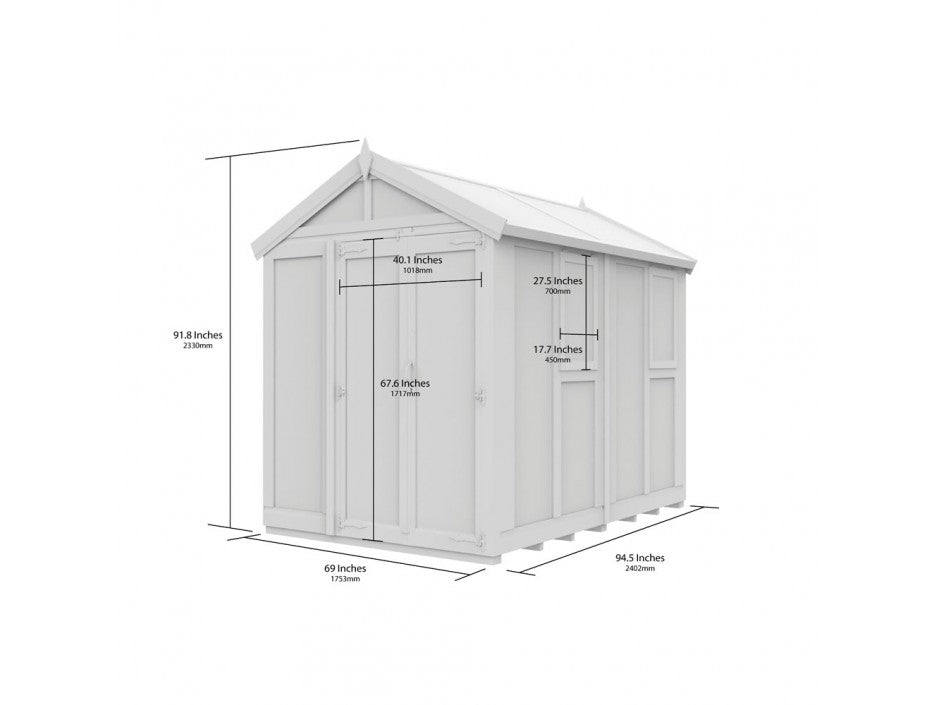 6ft x 8ft Glass Green House