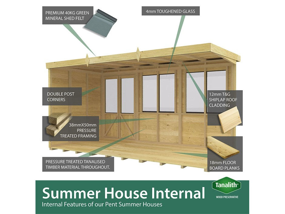 6ft x 12ft Apex Summer House