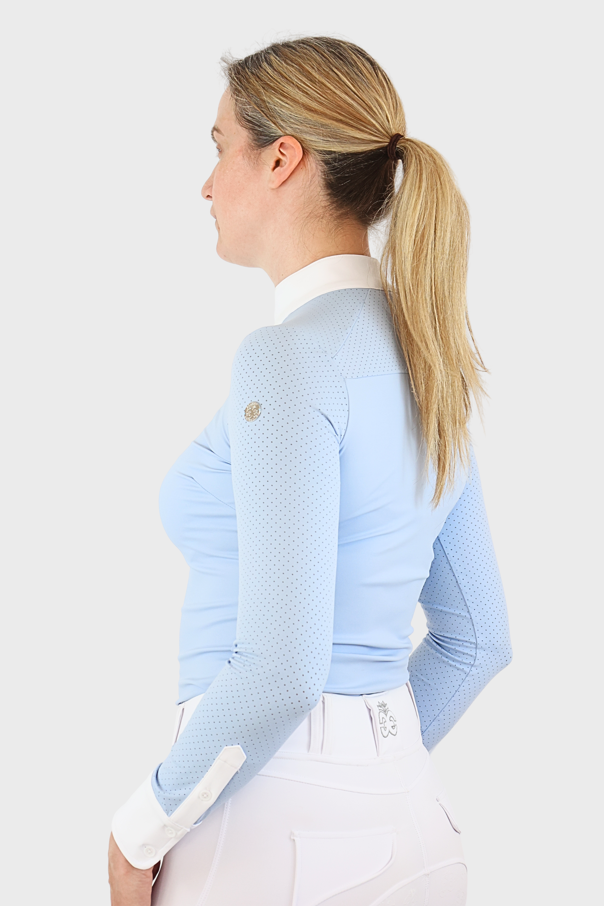Equeene Nadia Long Sleeved Show Shirt - Baby Blue