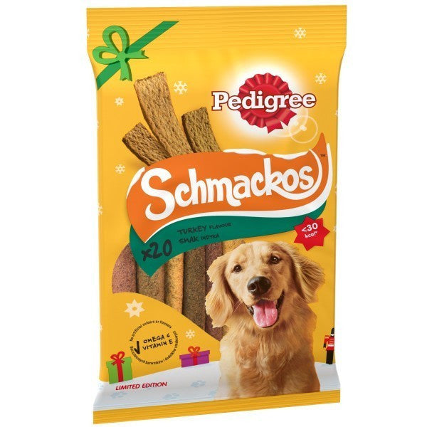 Pedigree Christmas Schmackos Dog Treats with Turkey