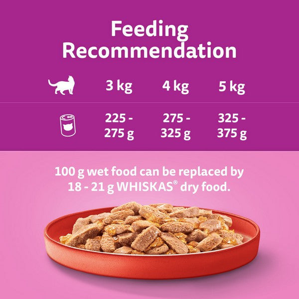 Whiskas 1+ Cat Tins Meaty Menu in Jelly 6x400g