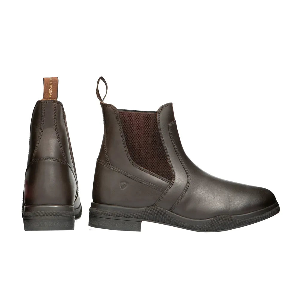 Hy Equestrian Fleece Lined Wax Leather Jodhpur Boot Brown Size 8