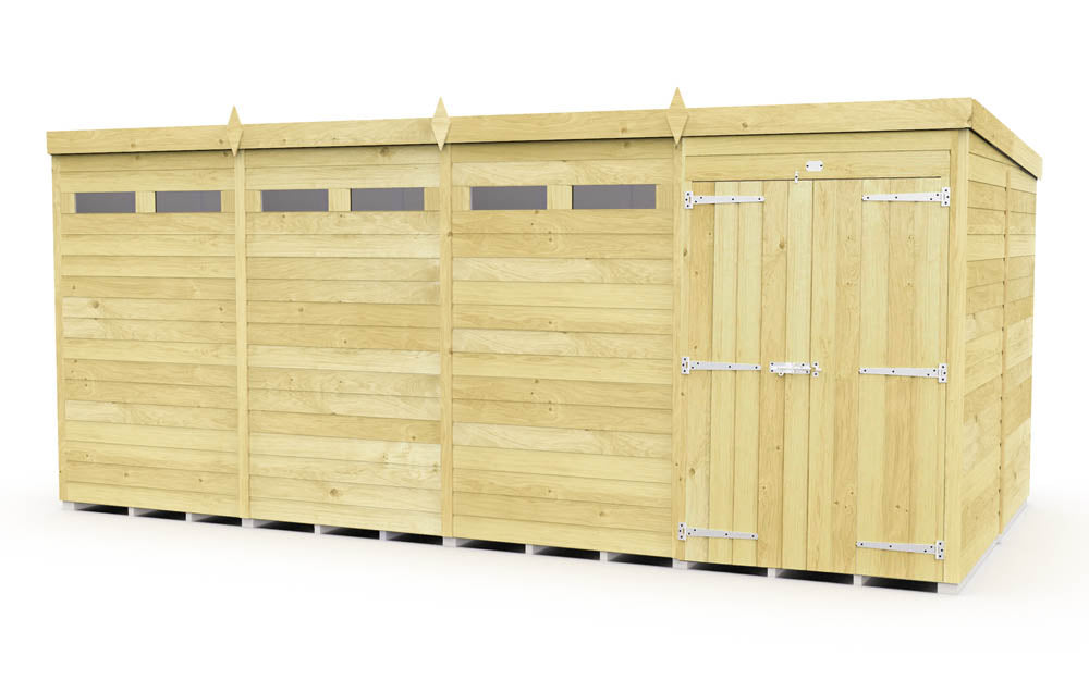 16ft x 8ft Pent Security Shed