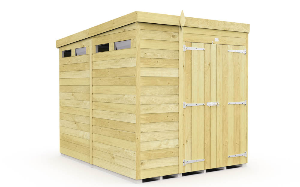 6ft x 8ft Pent Security Shed