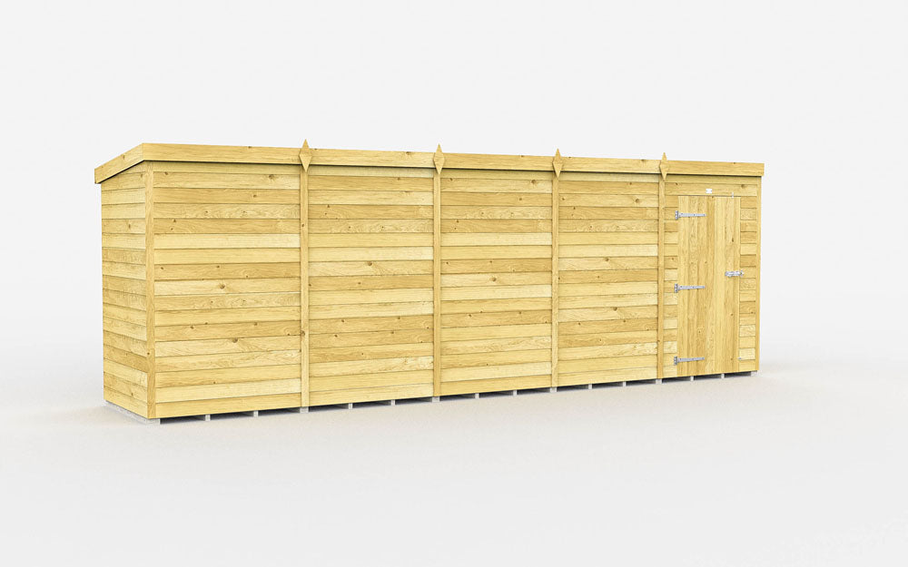 19ft x 4ft Pent Shed