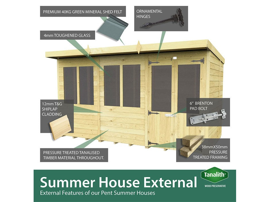 6ft x 12ft Apex Summer House