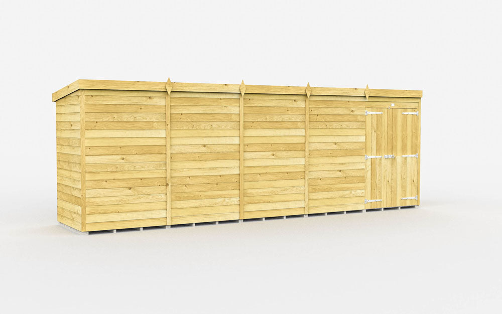 19ft x 4ft Pent Shed