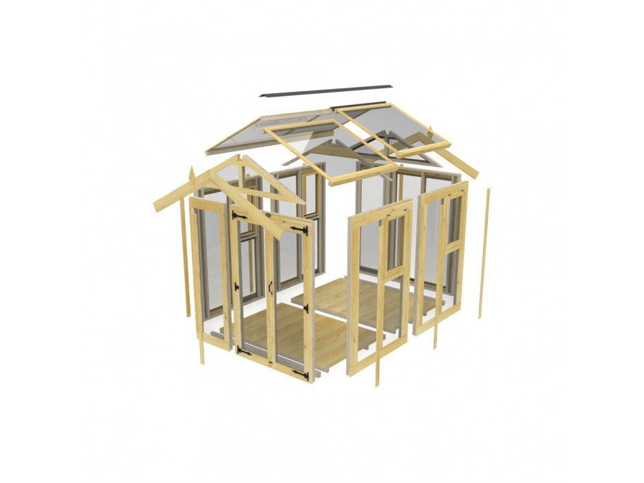 6ft x 8ft Glass Green House