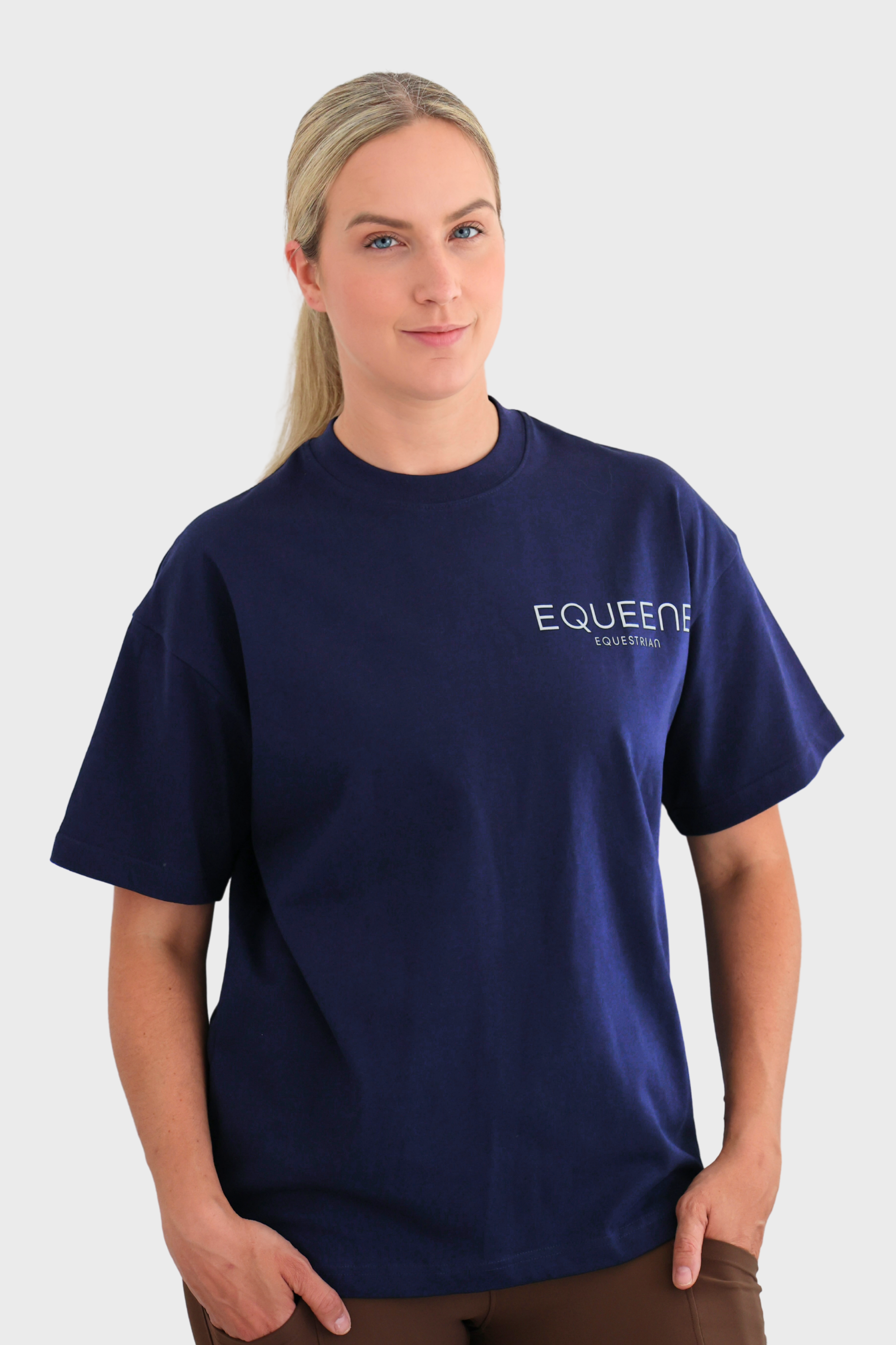 Equeene Tessa Oversized Tee - Navy