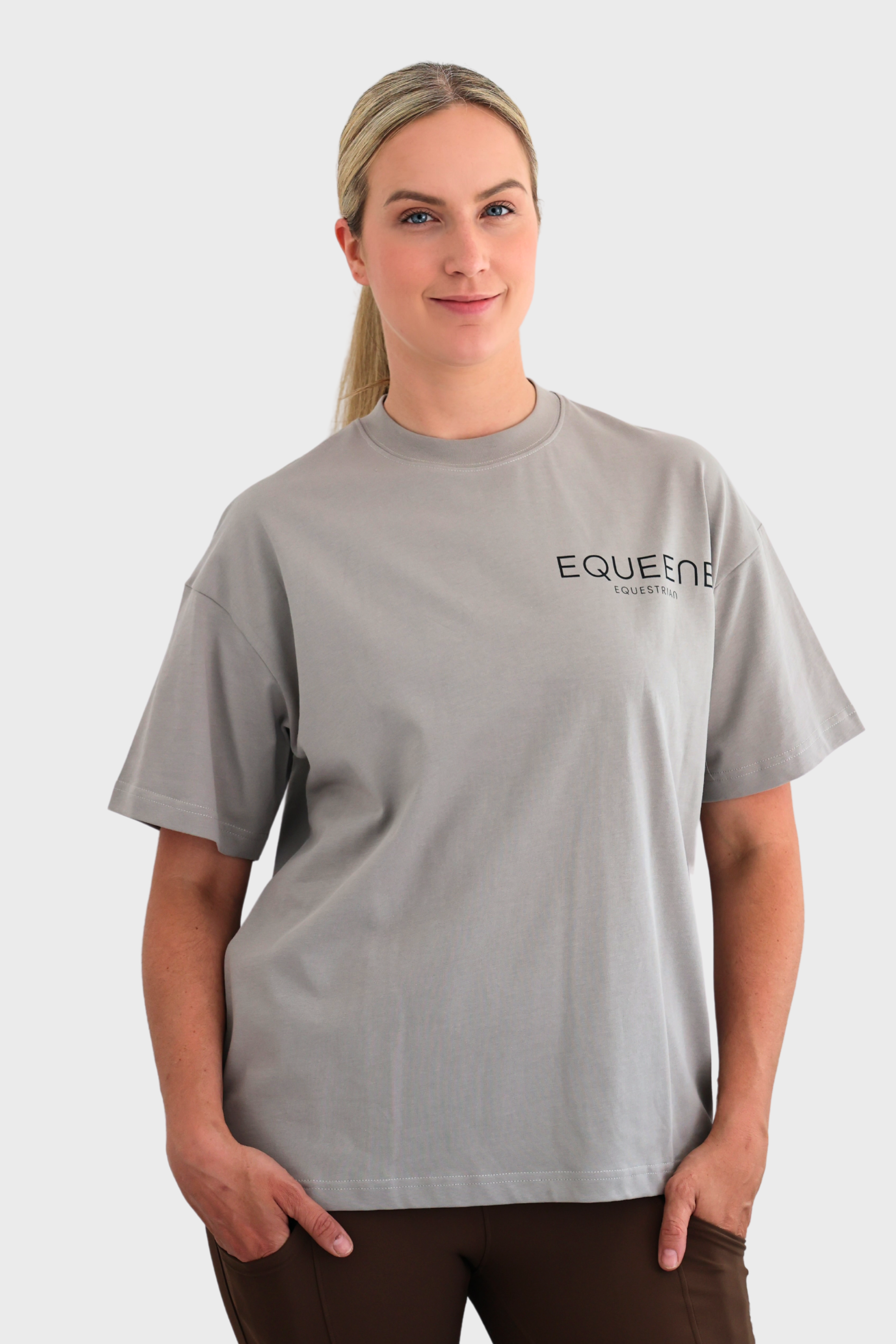 Equeene Tessa Oversized Tee - Grey