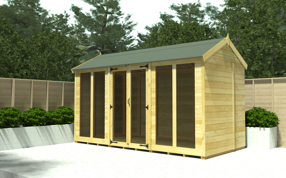7ft x 10ft Apex Summer House (Full Height Window)
