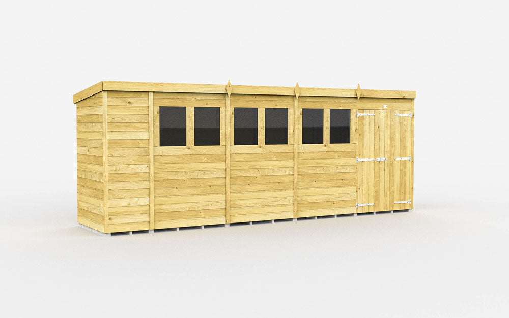 19ft x 4ft Pent Shed