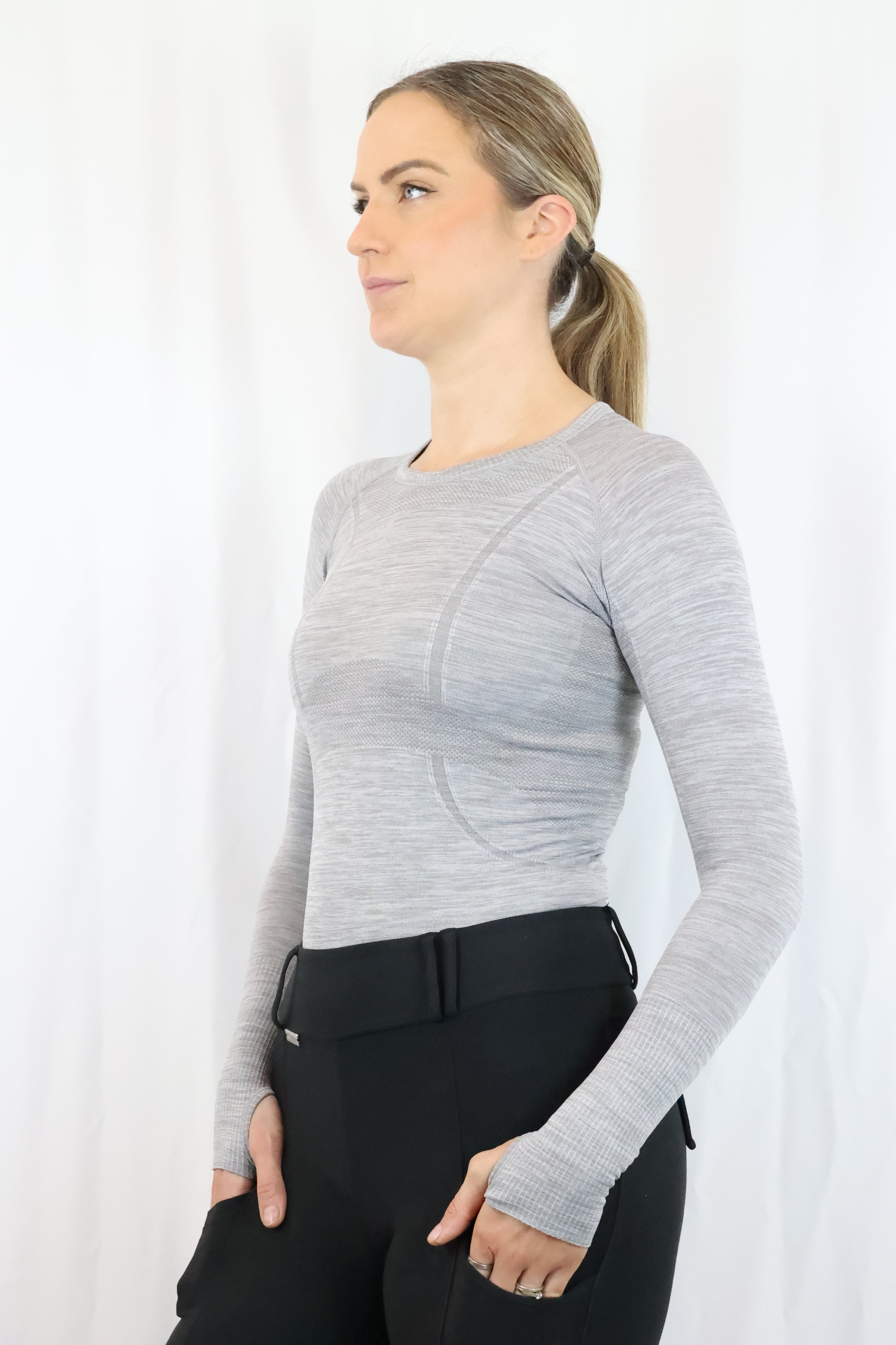 Equeene Molly Seamless Training Top - Slate Grey