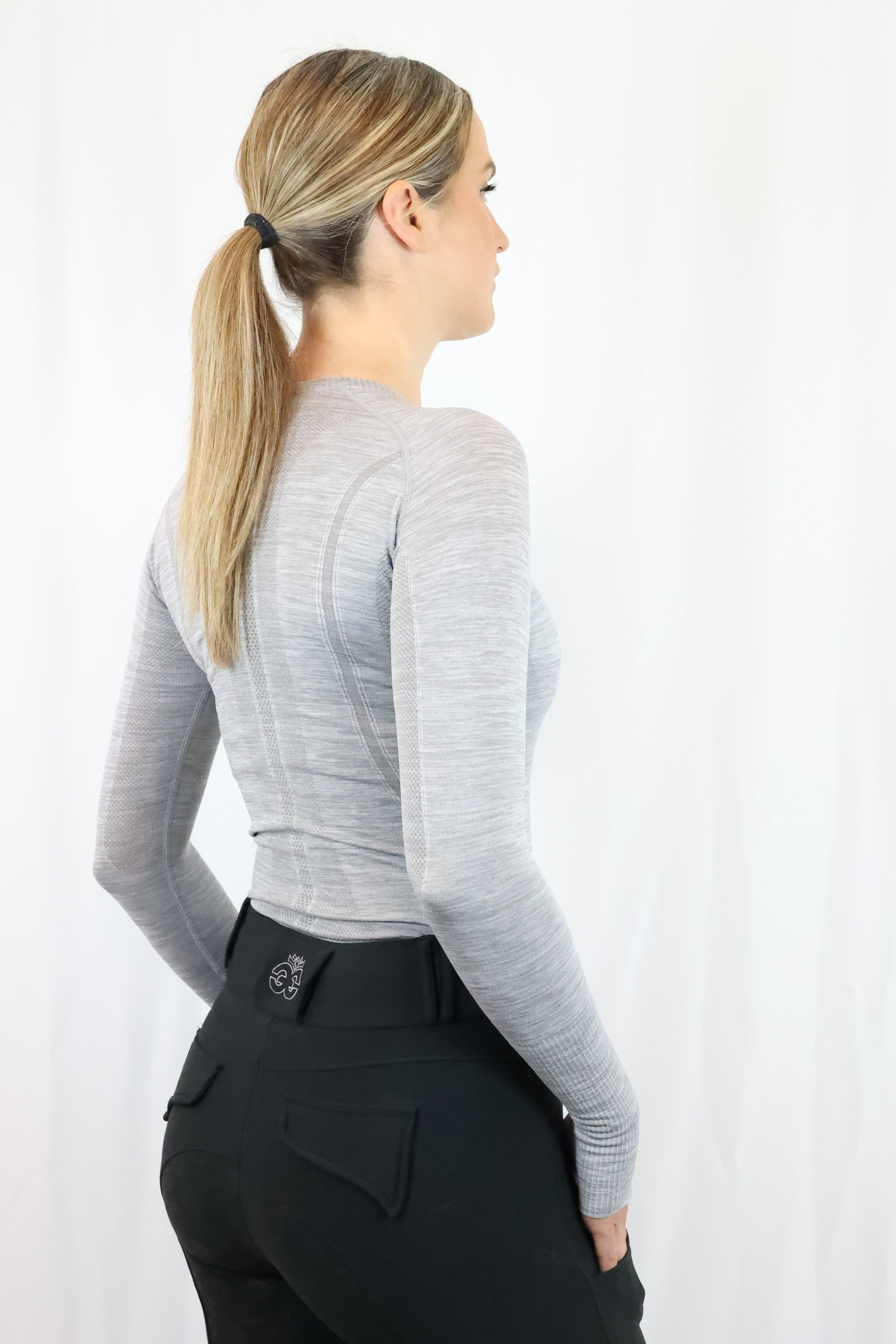 Equeene Molly Seamless Training Top - Slate Grey