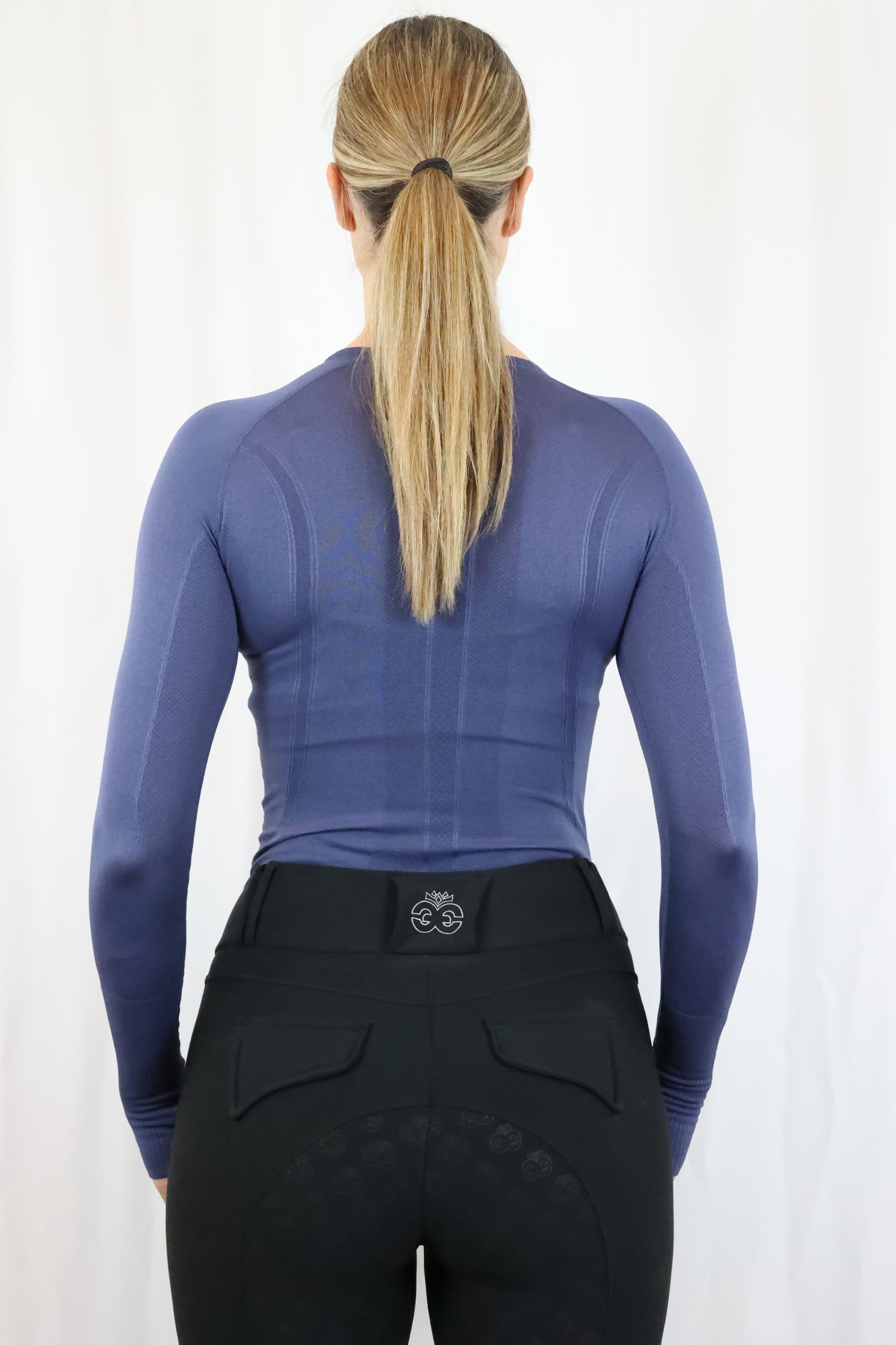 Equeene Molly Seamless Training Top - Steel Blue