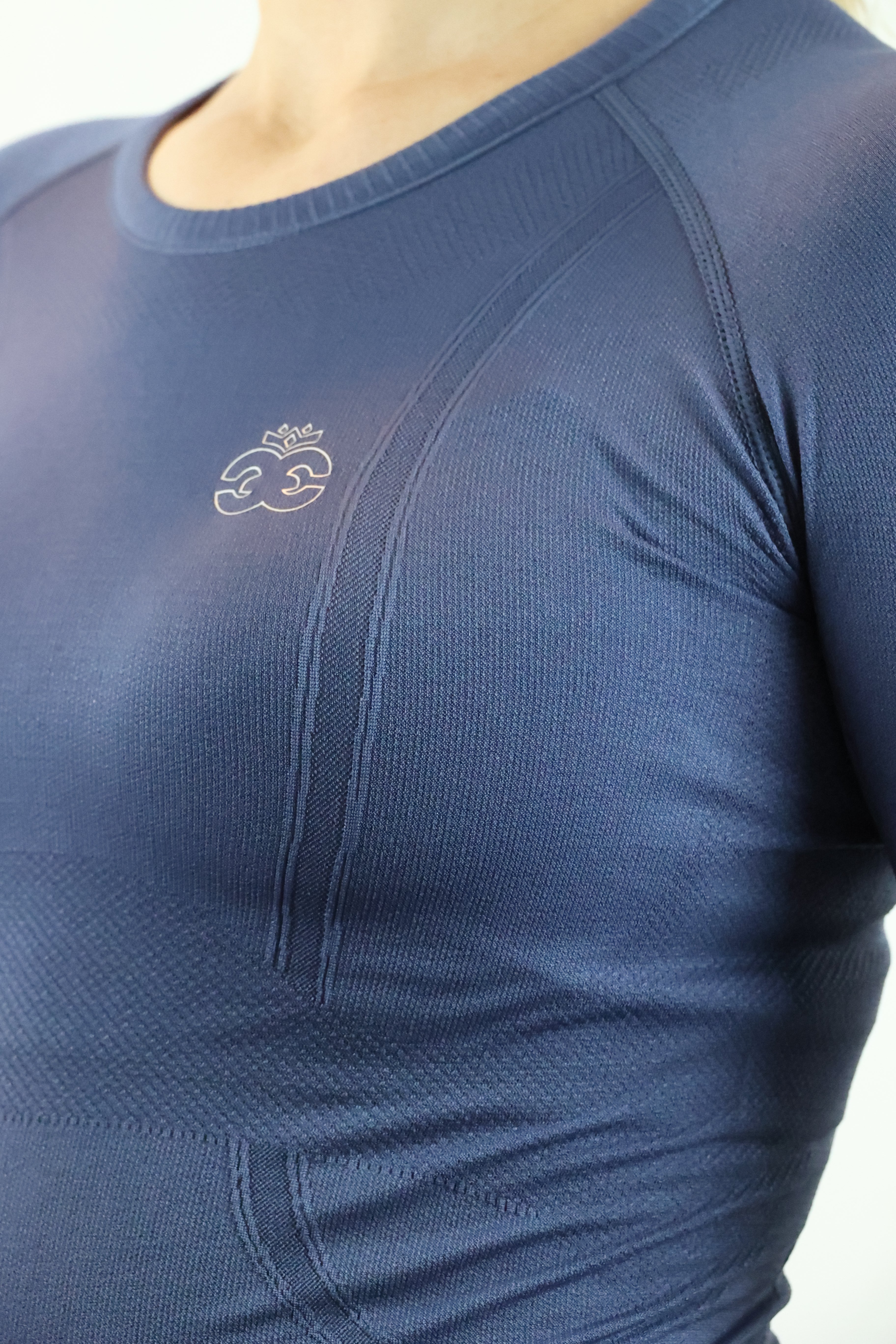 Equeene Molly Seamless Training Top - Steel Blue