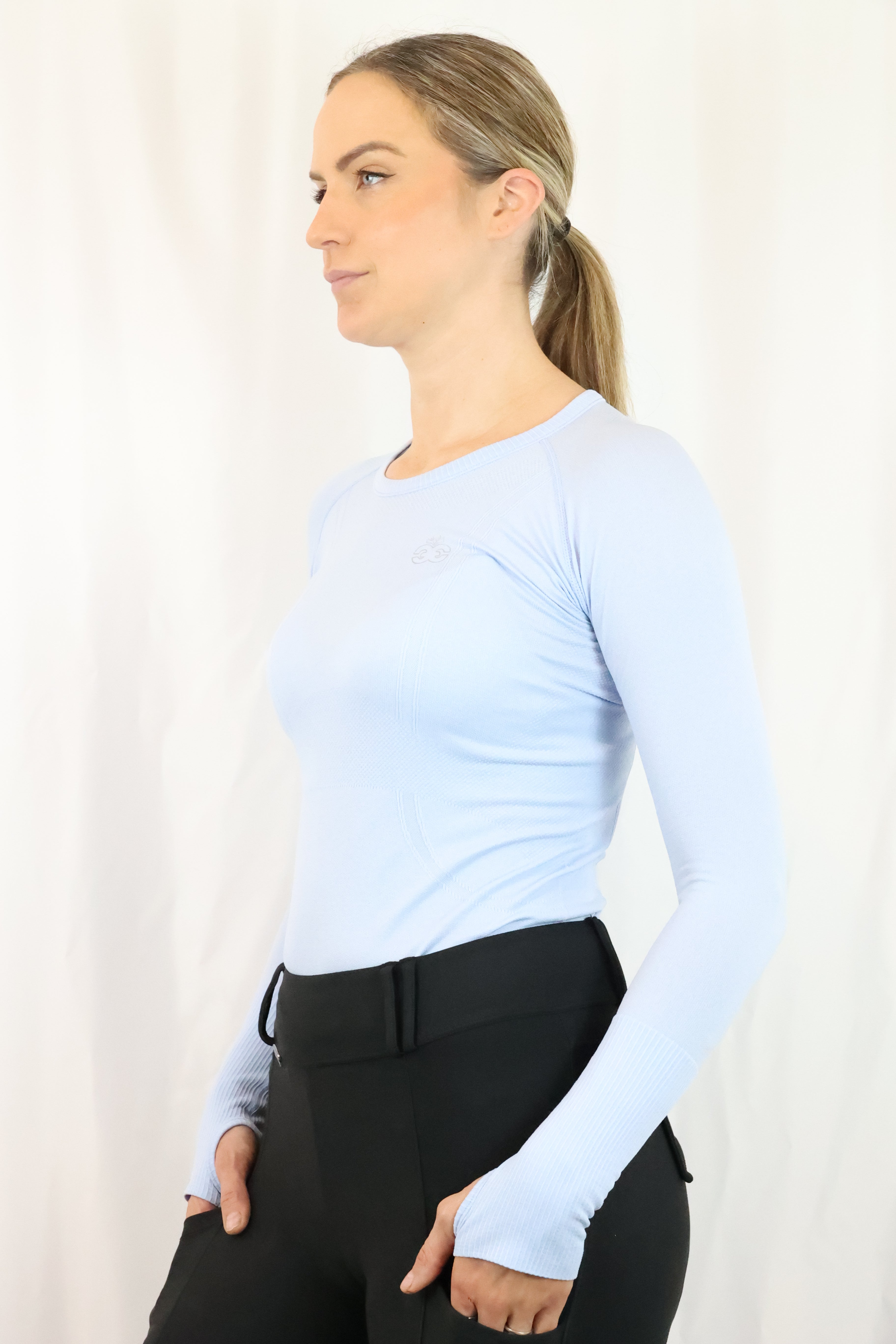 Equeene Molly Seamless Training Top - Baby Blue