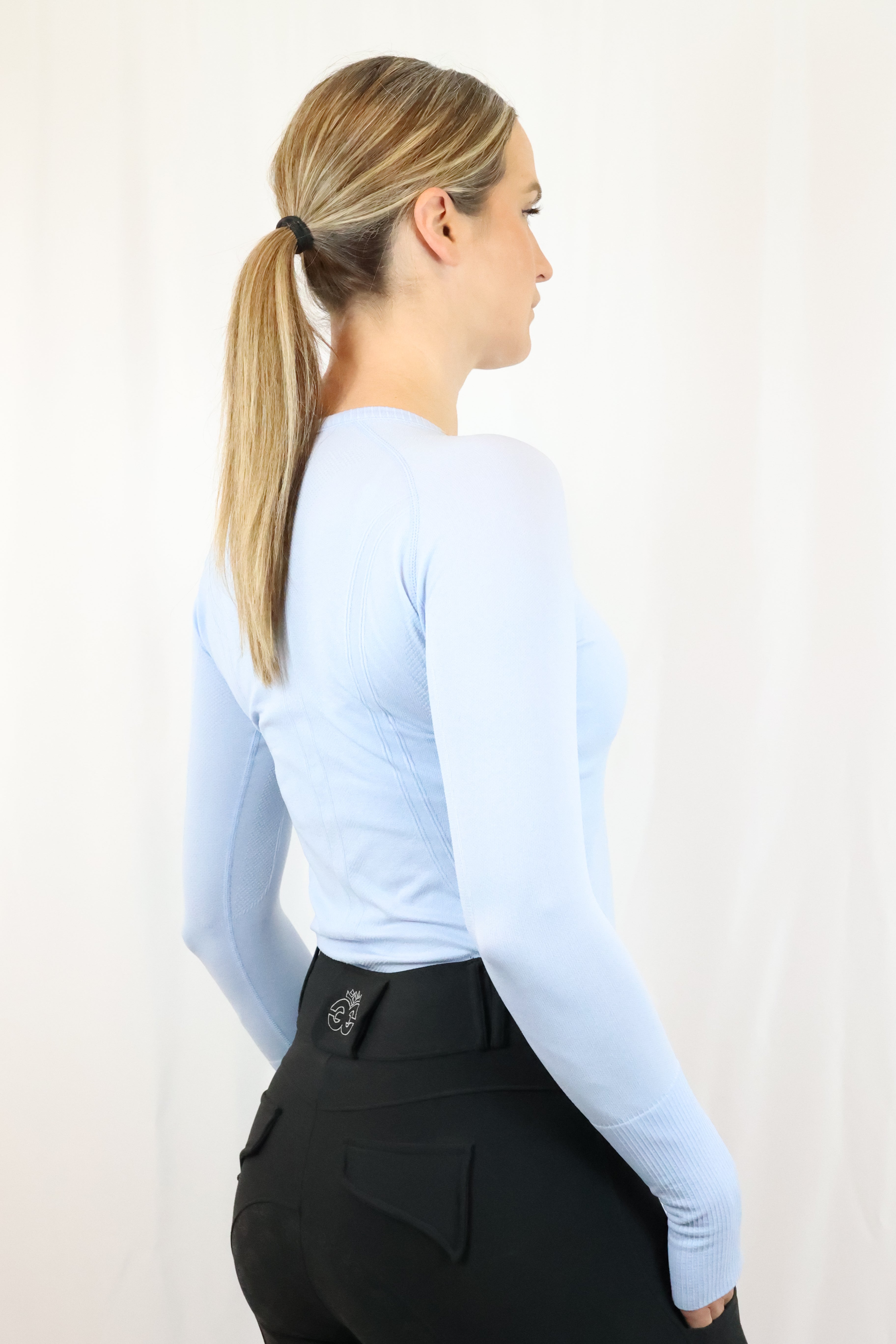 Equeene Molly Seamless Training Top - Baby Blue