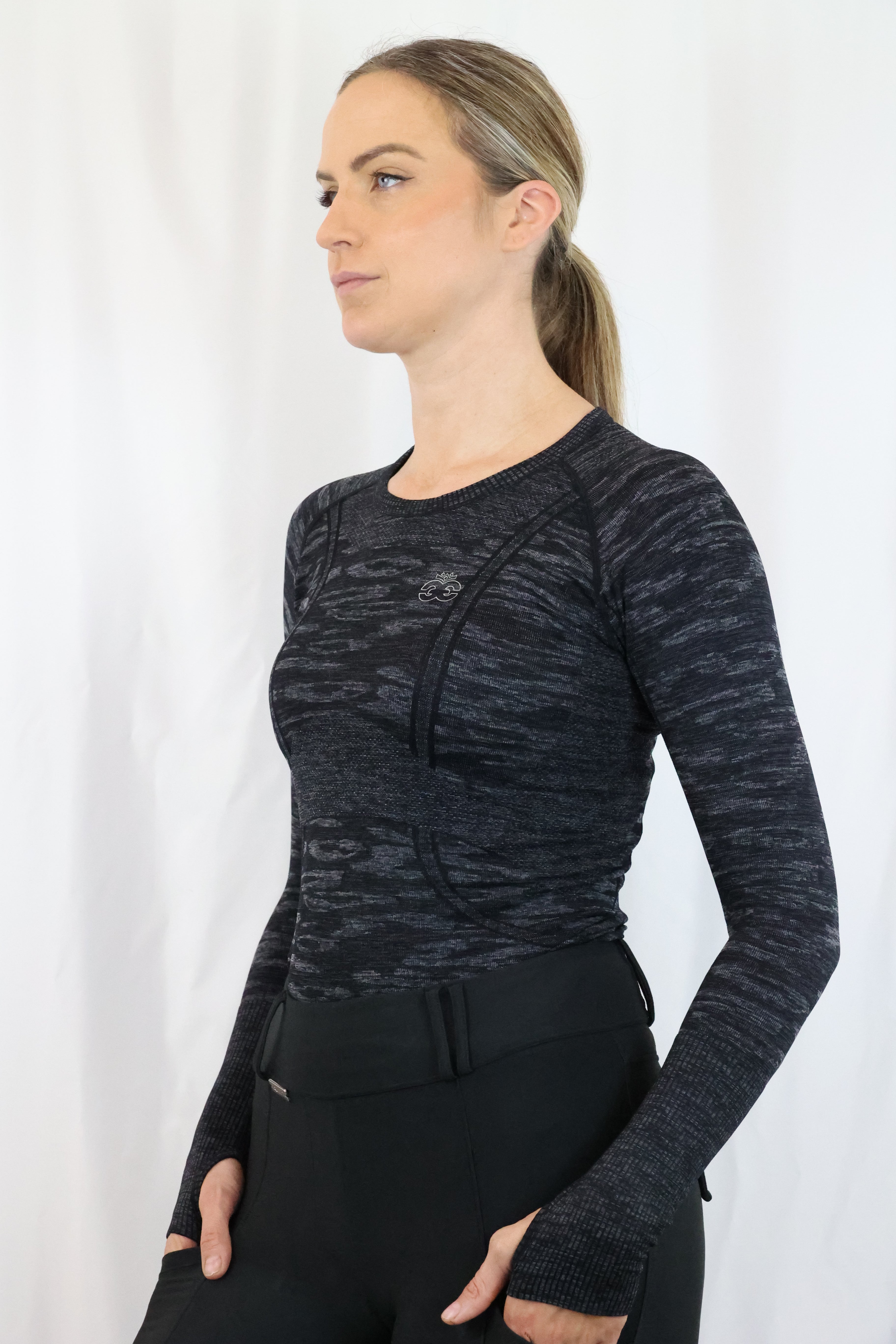 Equeene Molly Seamless Training Top - Camo Black
