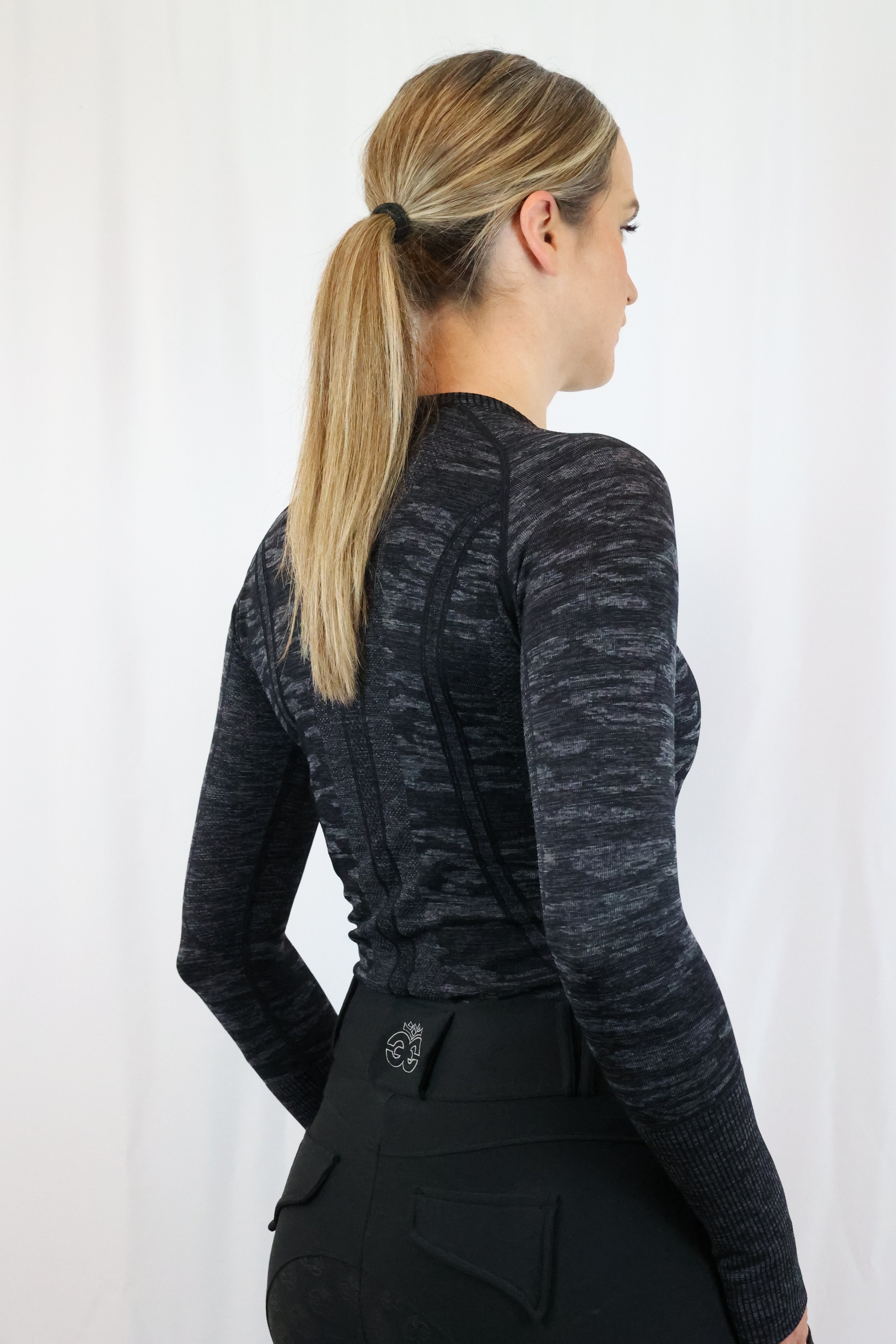 Equeene Molly Seamless Training Top - Camo Black