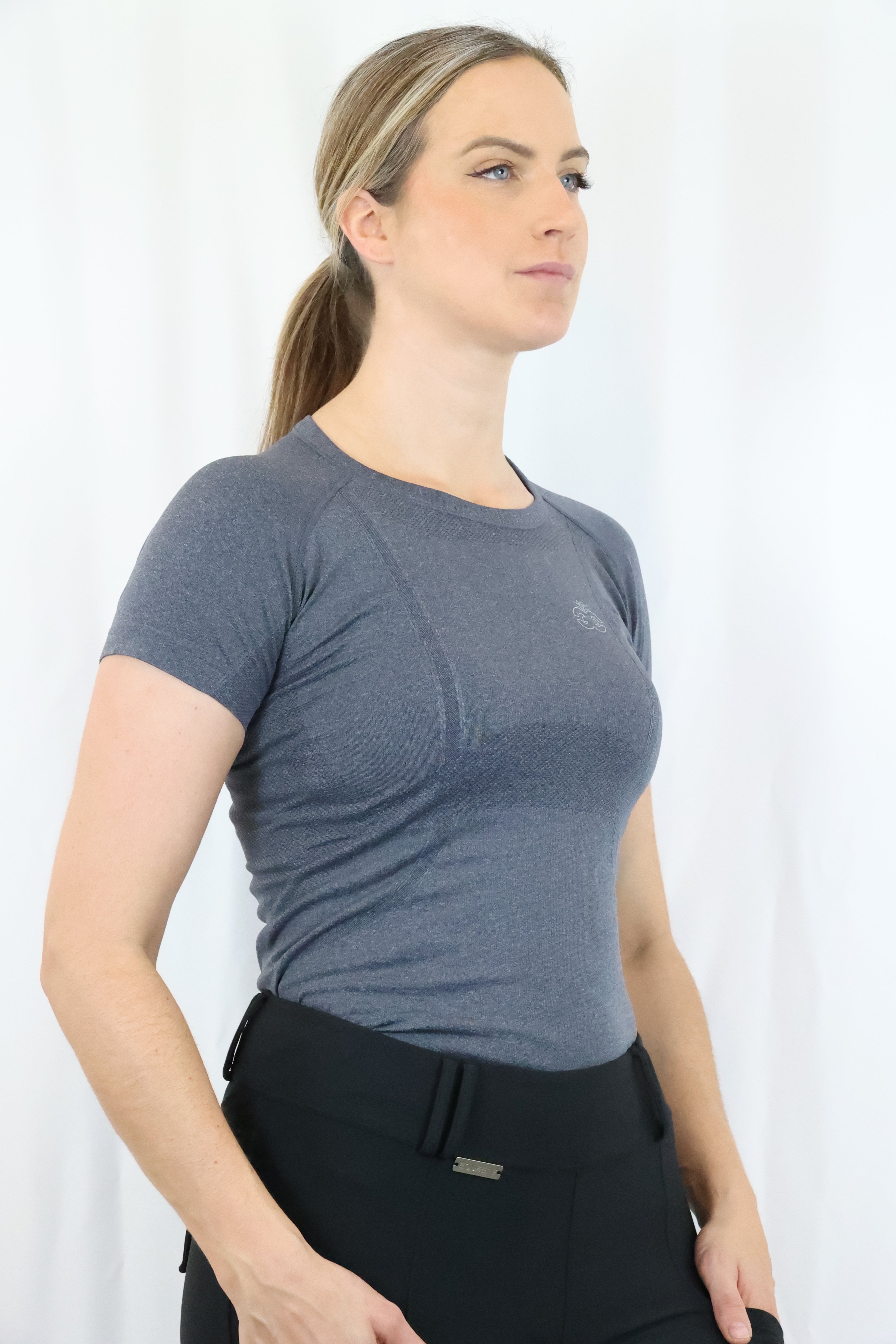 Equeene Dory Seamless Training Top - Charcoal