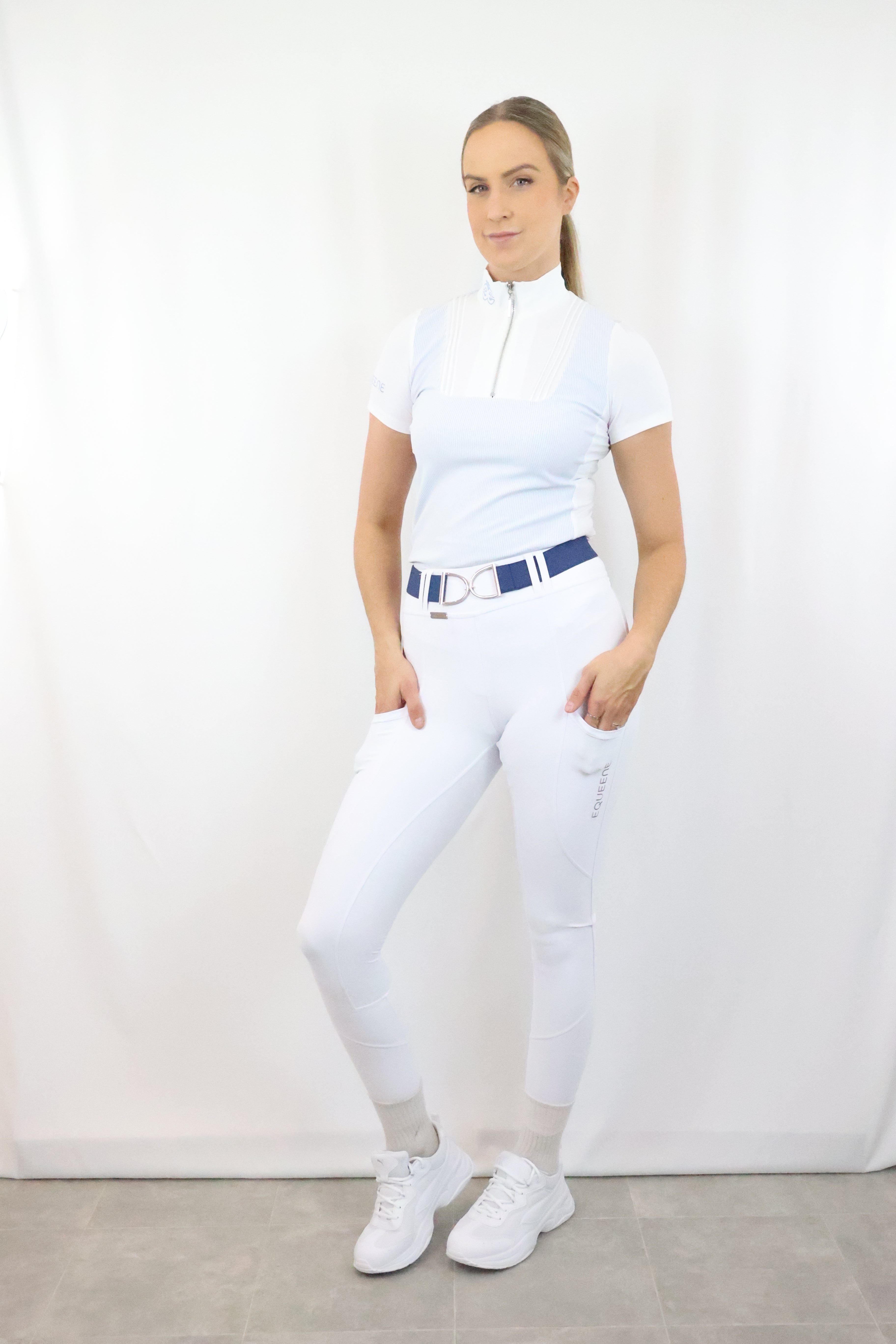 Equeene Florence Show Shirt - Powder Blue Stripe