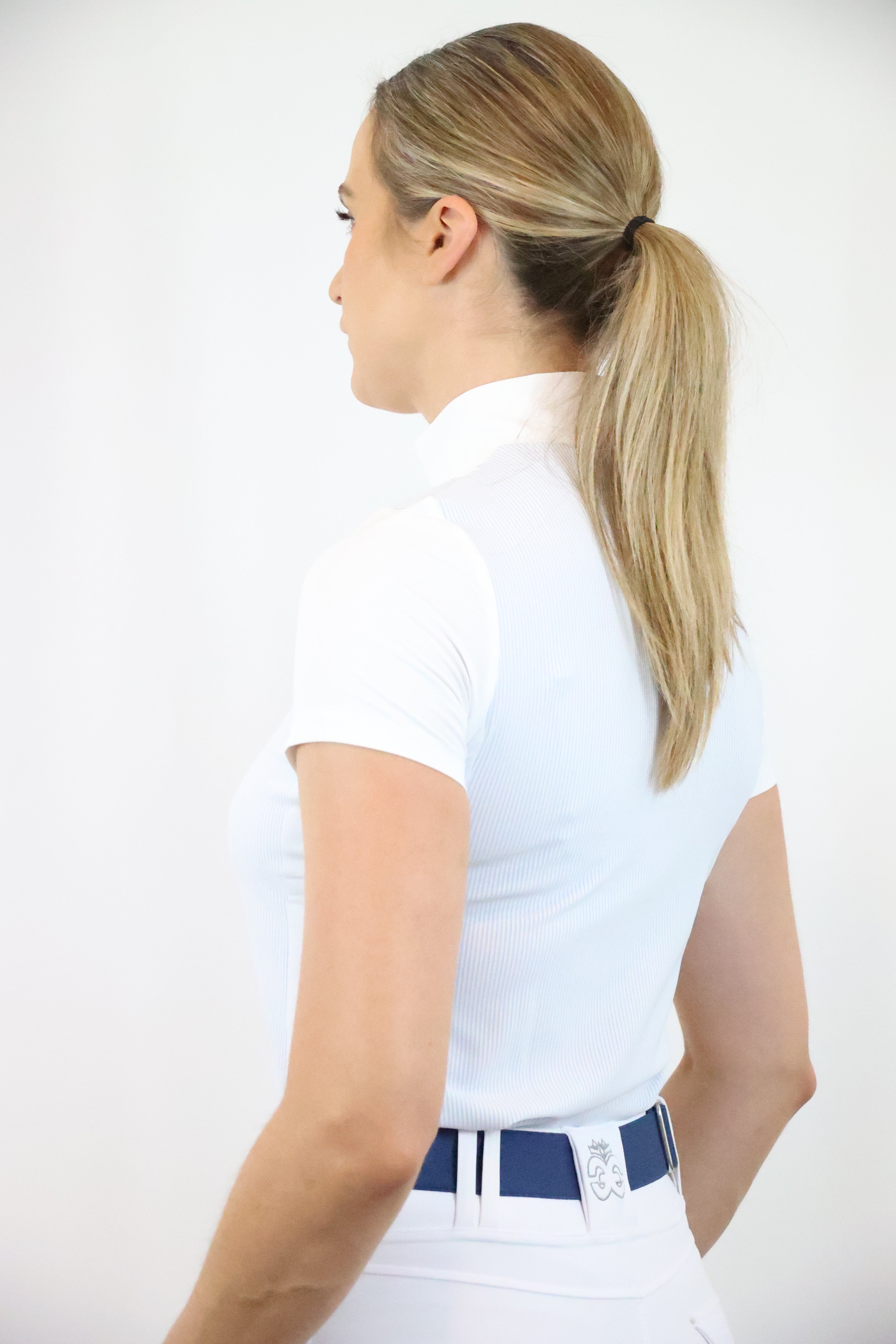 Equeene Florence Show Shirt - Powder Blue Stripe