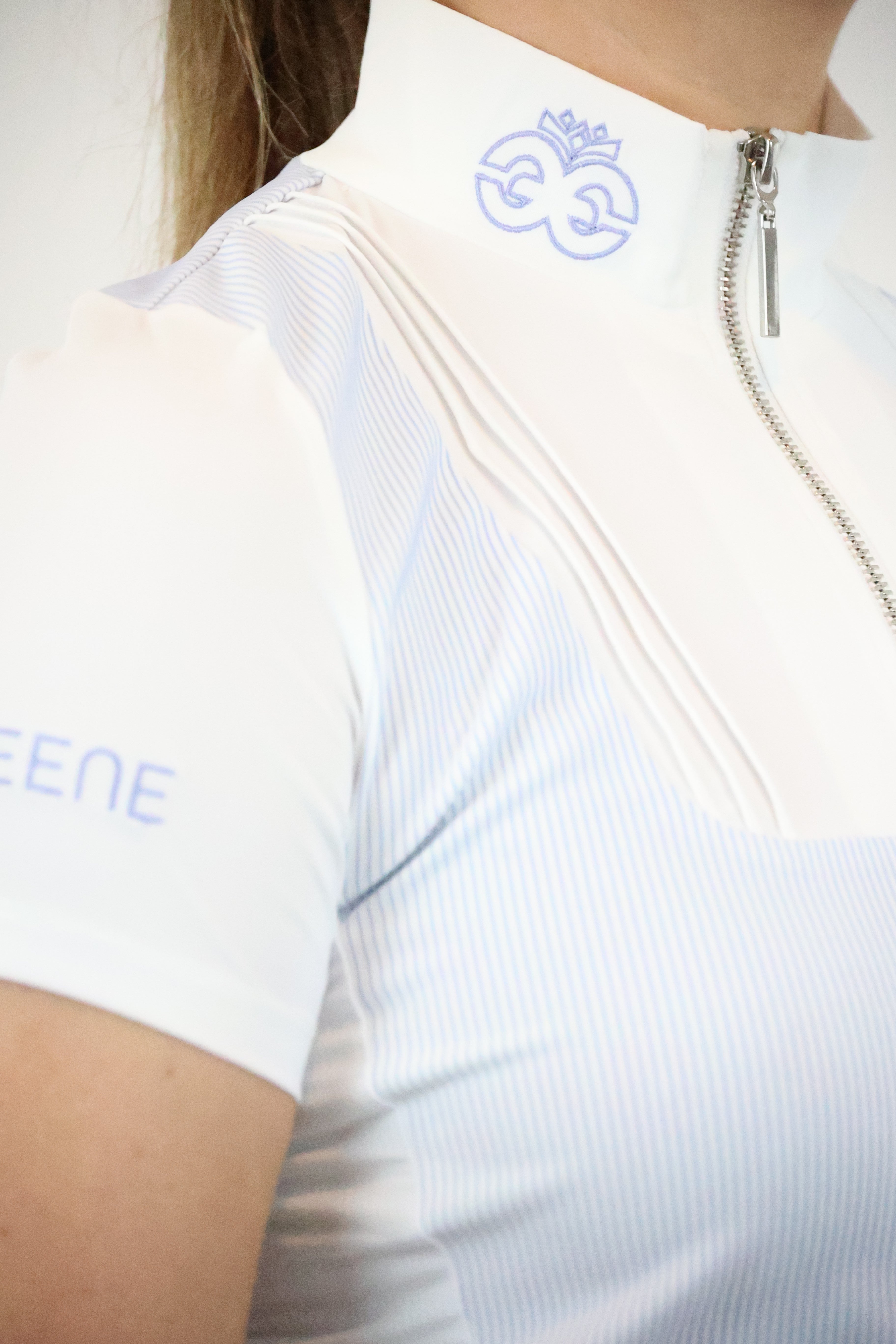 Equeene Florence Show Shirt - Powder Blue Stripe