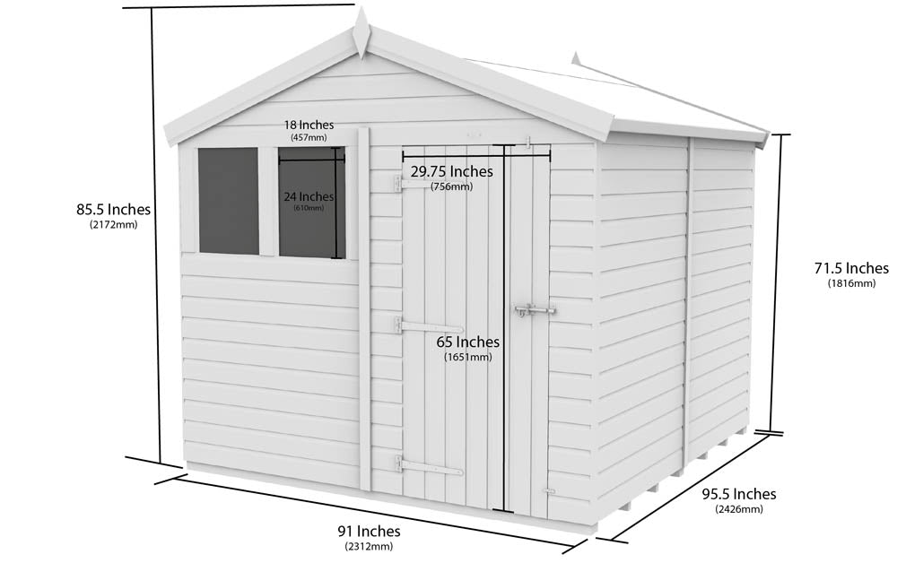 8ft x 8ft Apex Shed