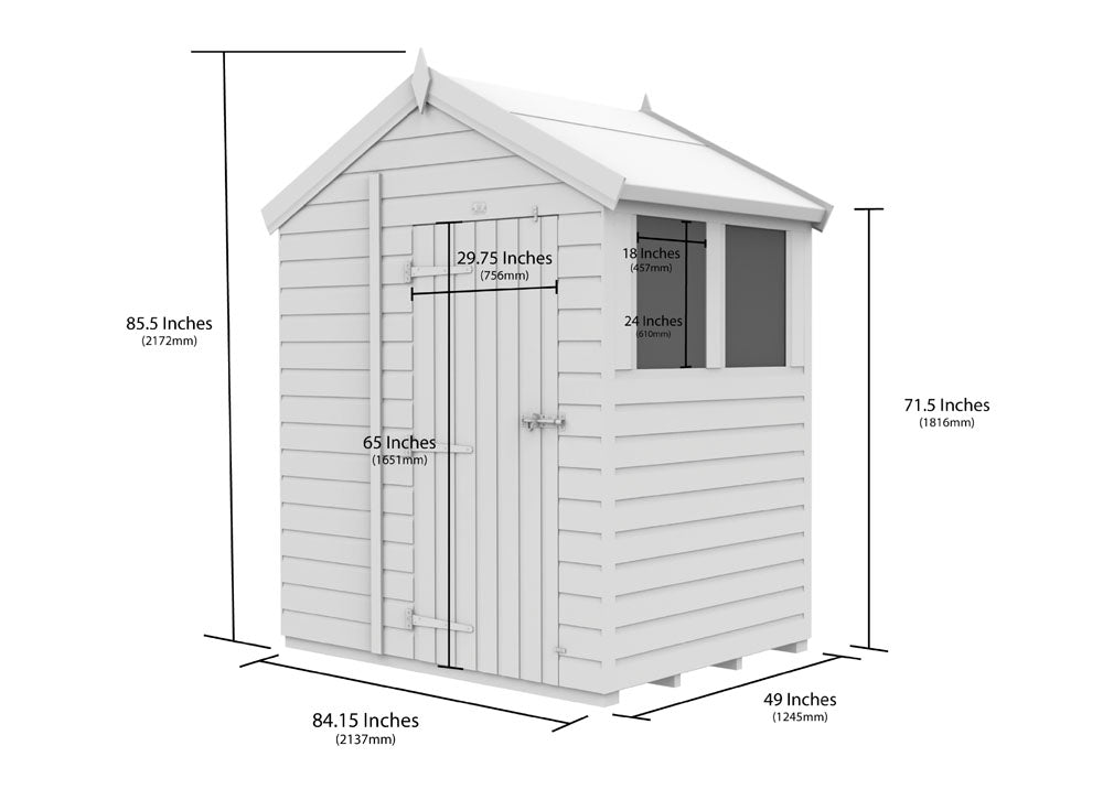 7ft x 4ft Apex Shed