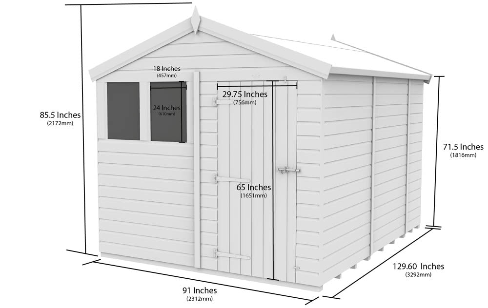 8ft x 11ft Apex Shed