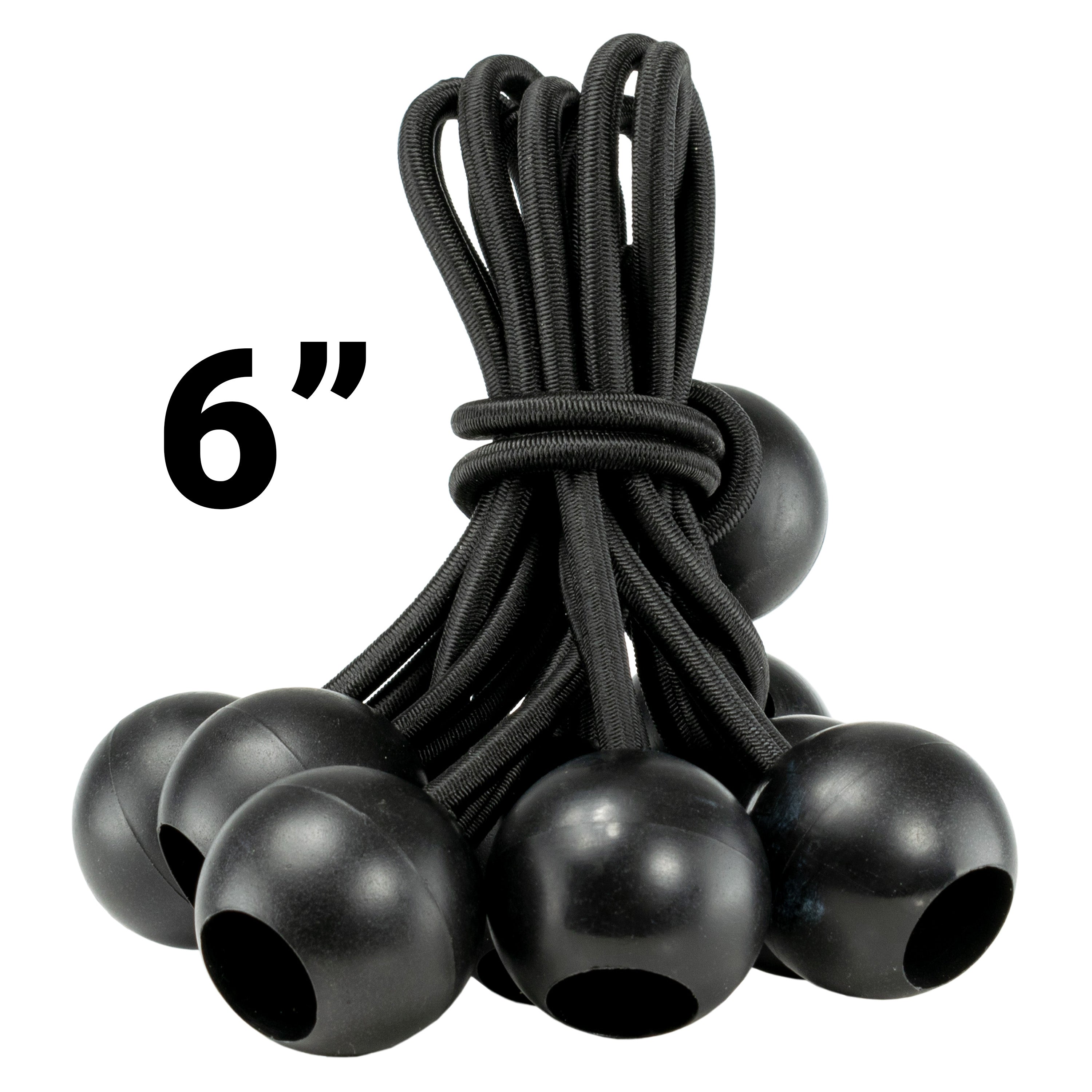 Green/Brown L-Grade Tarpaulin with 10 x 6" Bungee Balls (Black) and 10 x Screw Type Tarp Clips