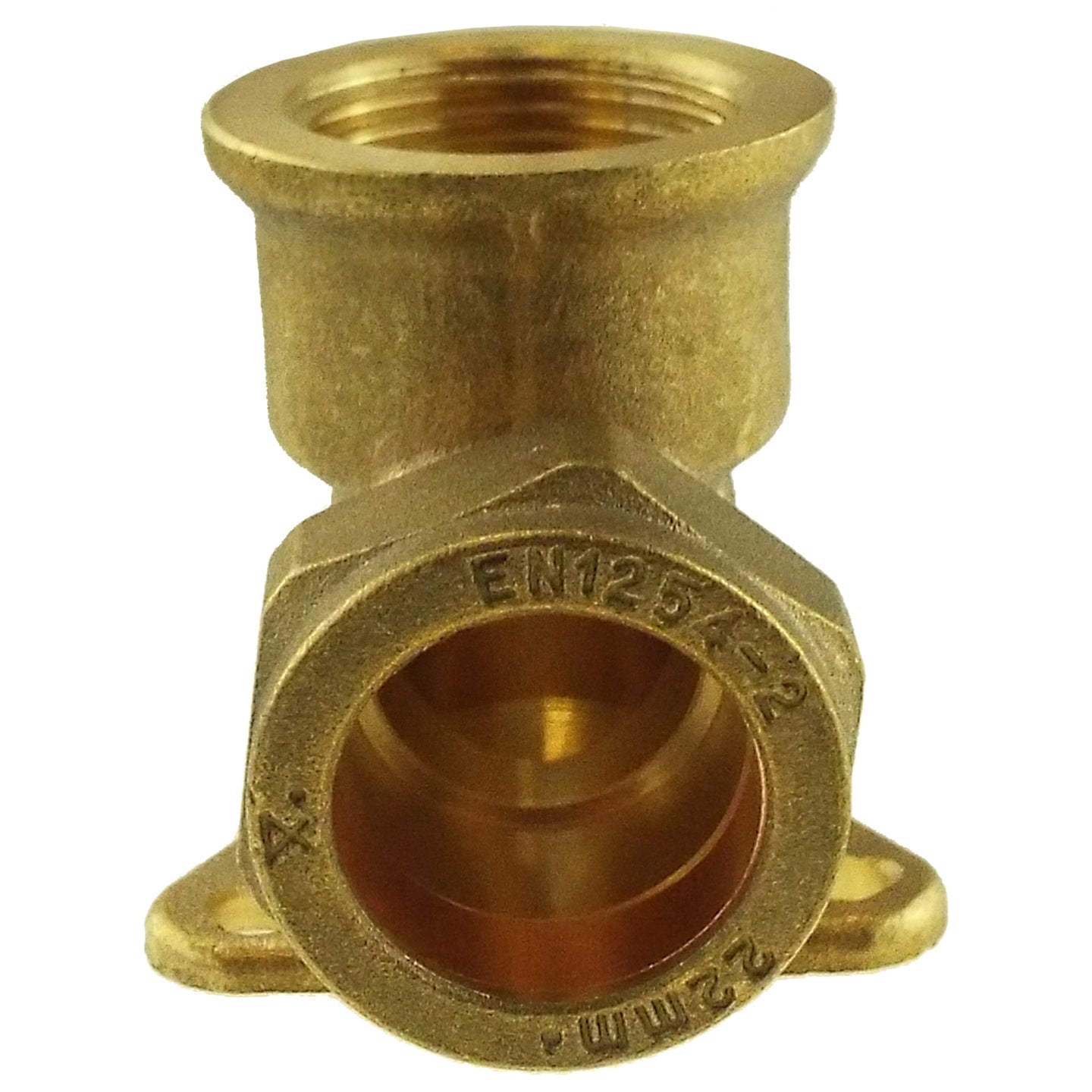 22mm Brass Wall Flange Kit with Brass Quick Connect Tap