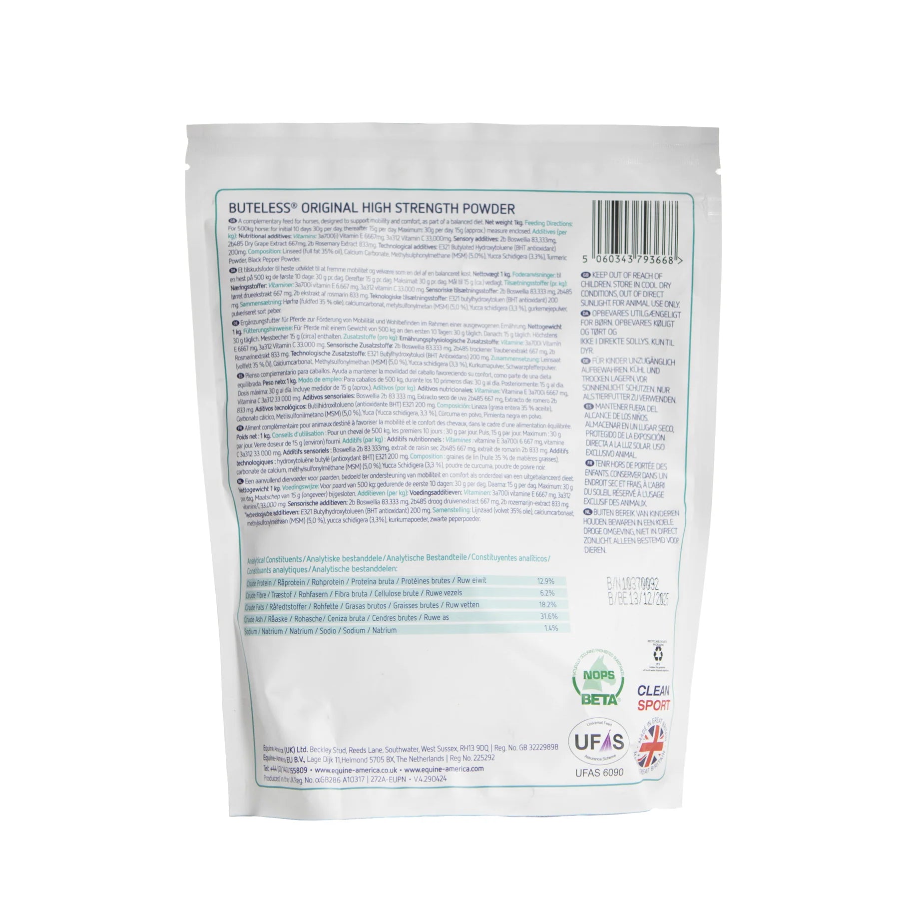 Equine America Buteless Original High Strength Powder