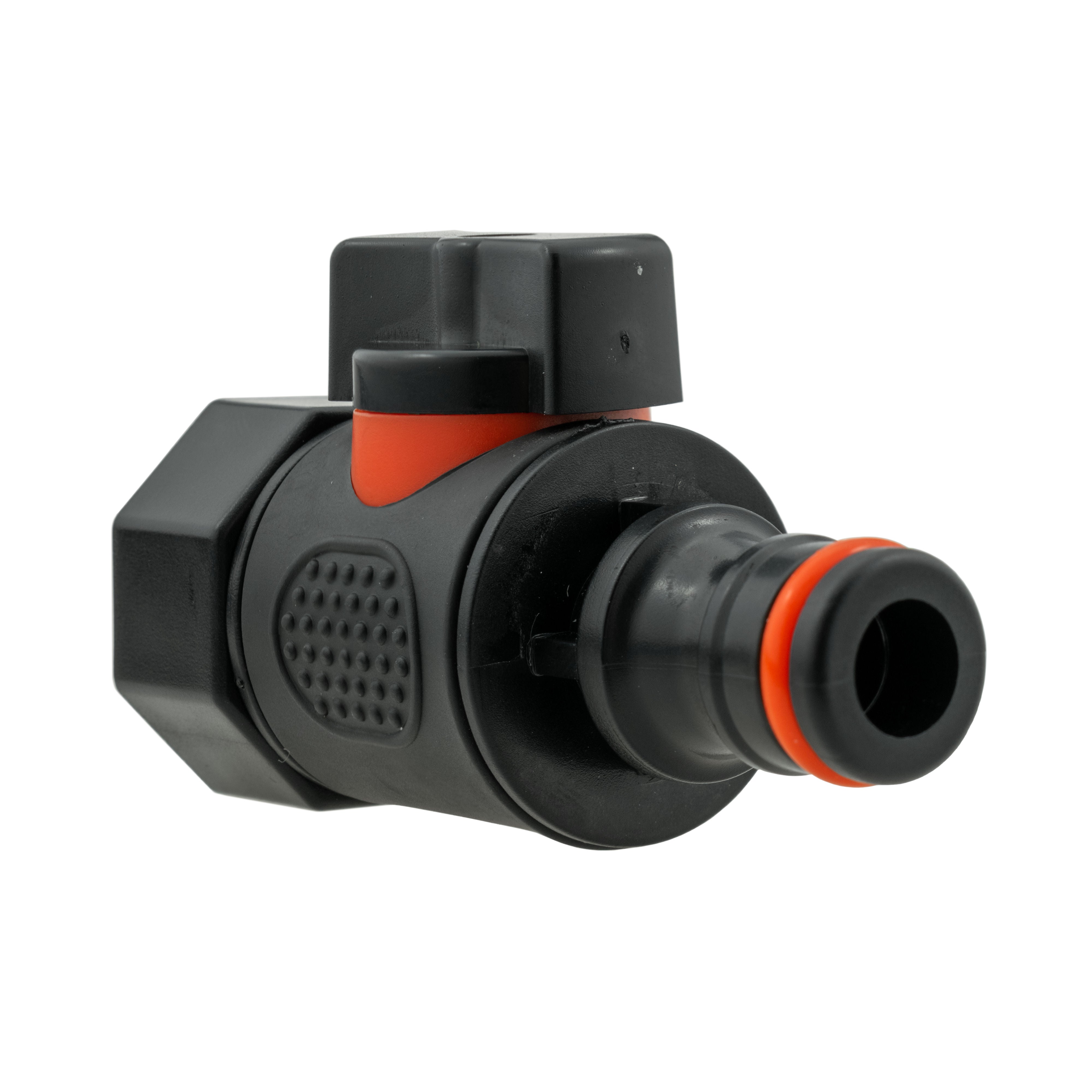 20mm MDPE Straight with BSPF-Quick Connect Valve & Hose Connector Lock