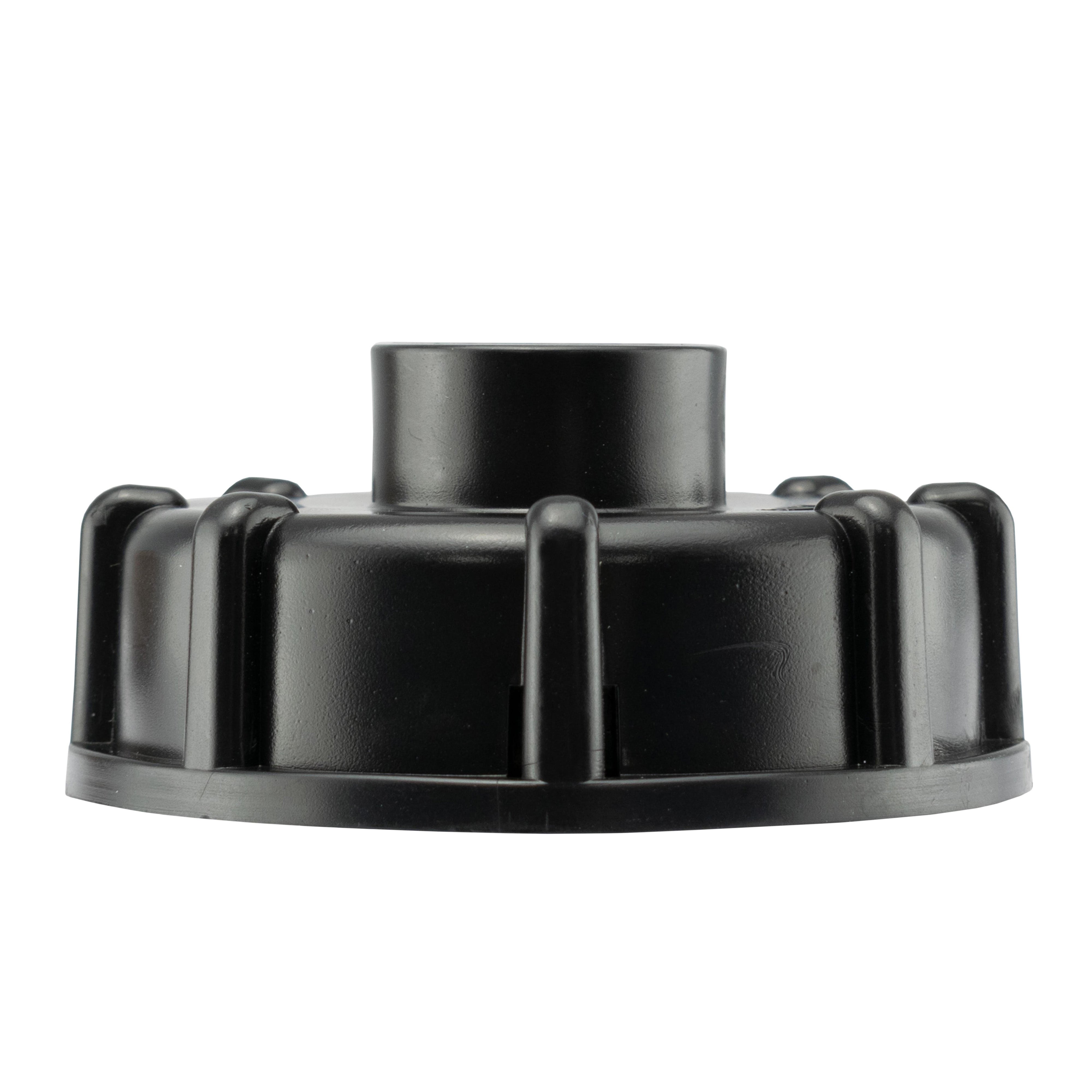 IBC 2” S60X6 Cap with Nickle Plated Bib Tap ¾” Barb