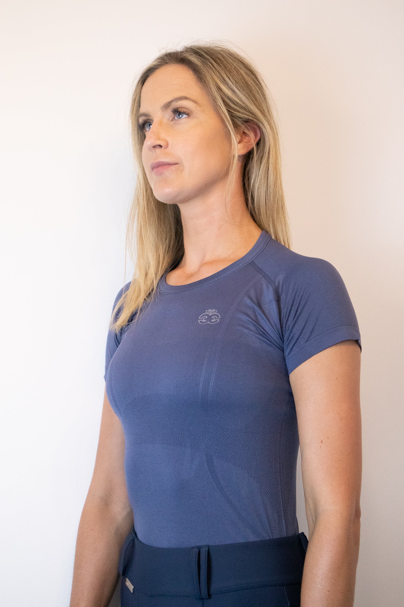 Equeene Dory Seamless Training Top - Steel Blue