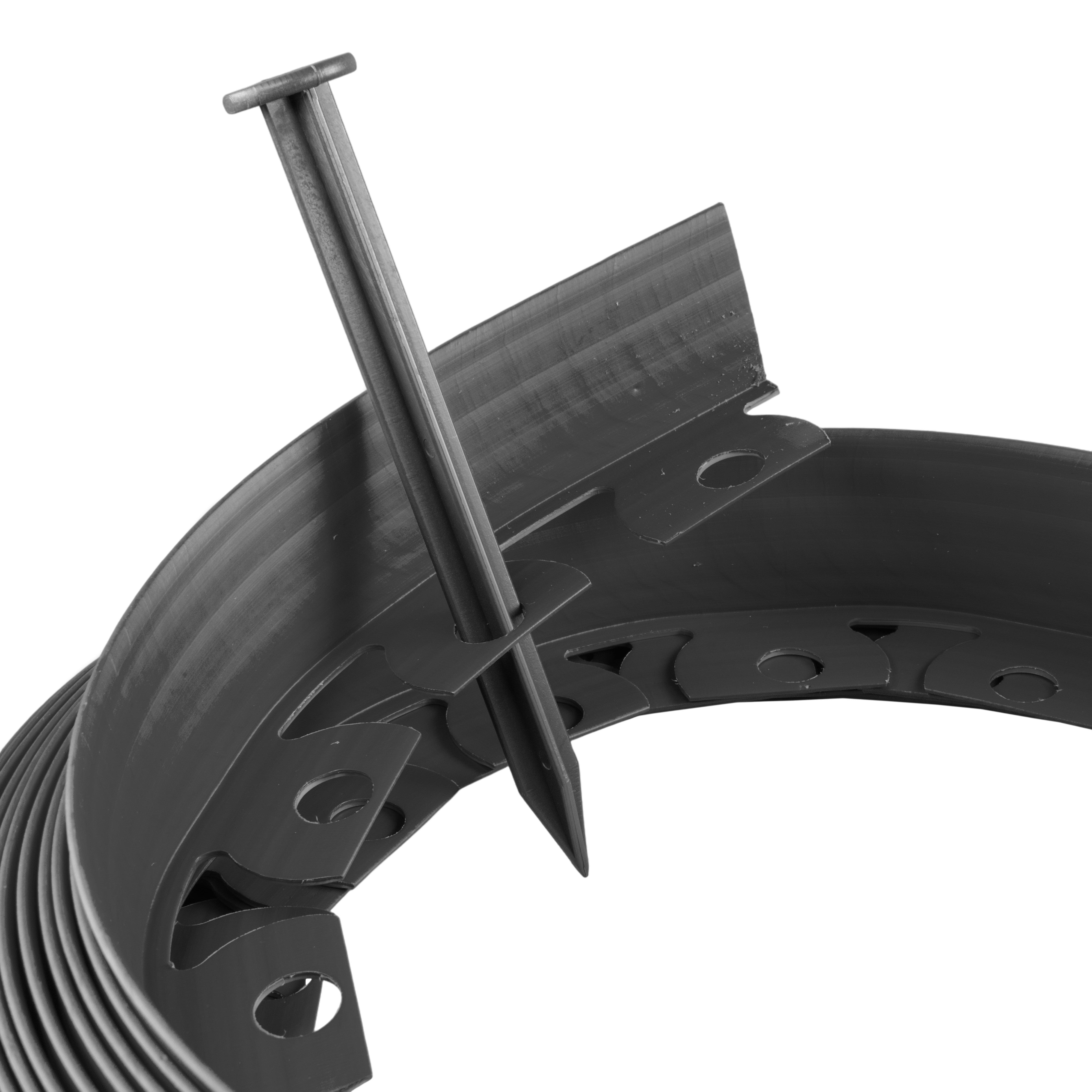 Lawn Border Set, Easy Border 40mm Black 10m With Pegs