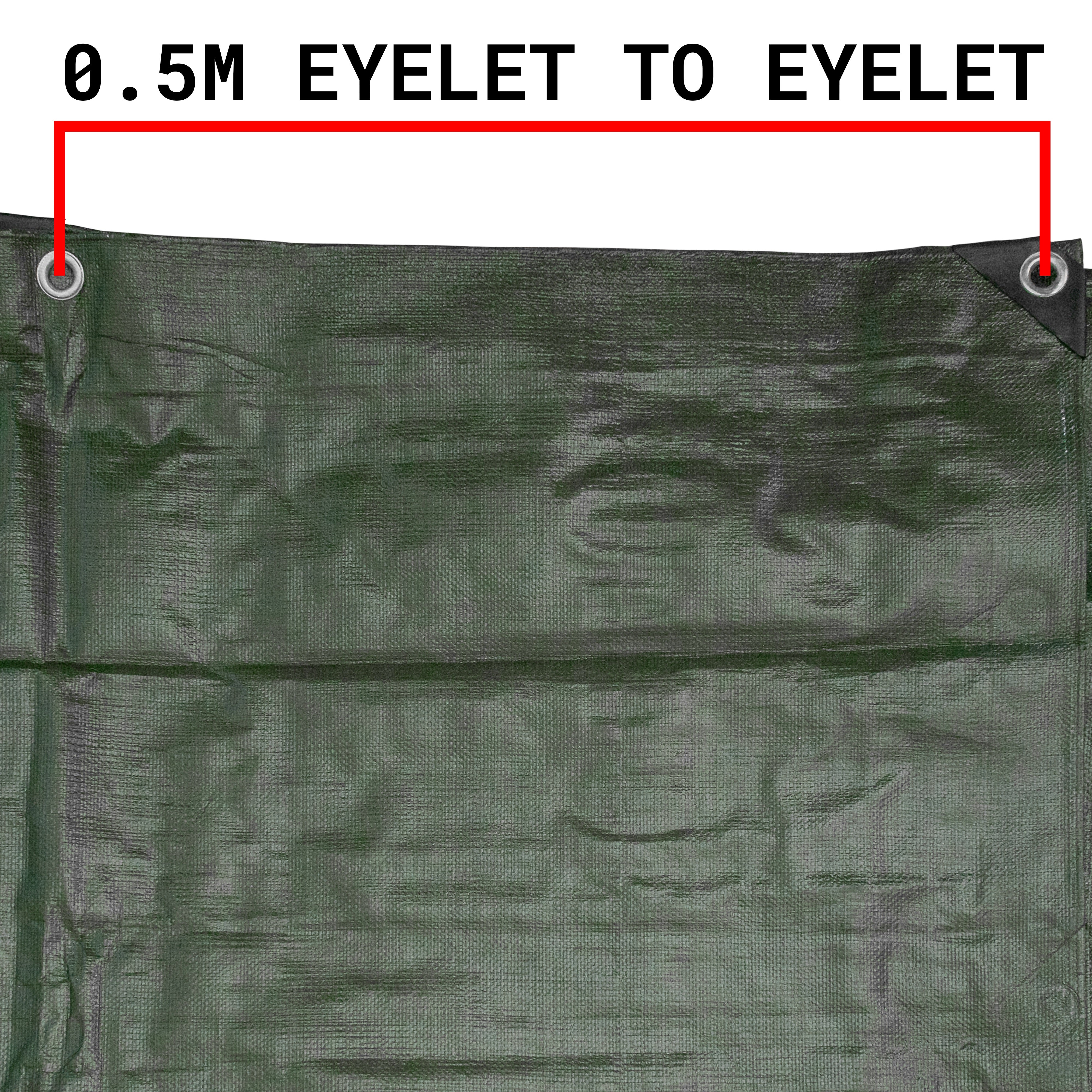 Green/Brown L-Grade Tarpaulin 6m x 10m