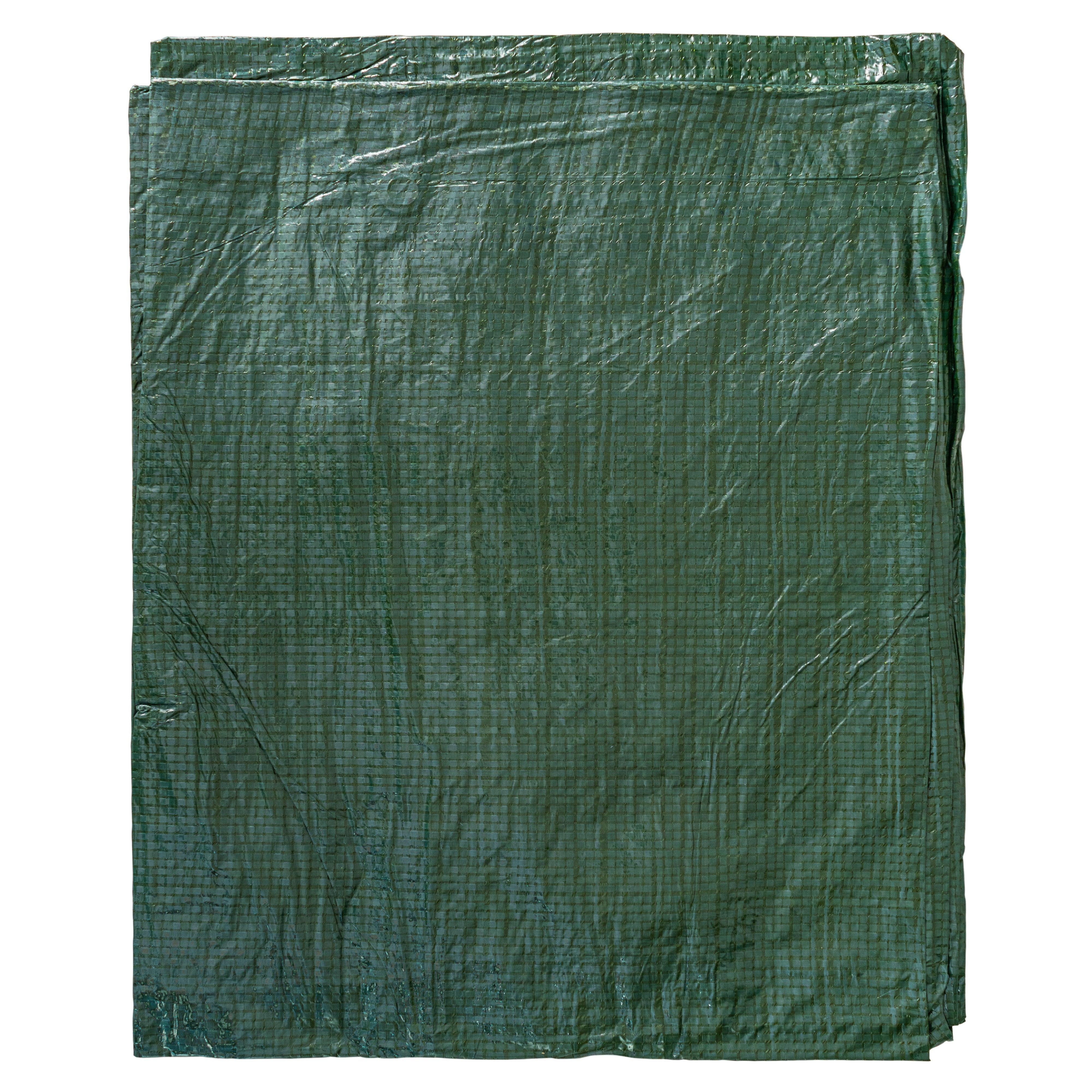 Green S-Grade Tarpaulin with 10m of 6mm Bungee Rope and 10 x Slide Type Tarp Clips