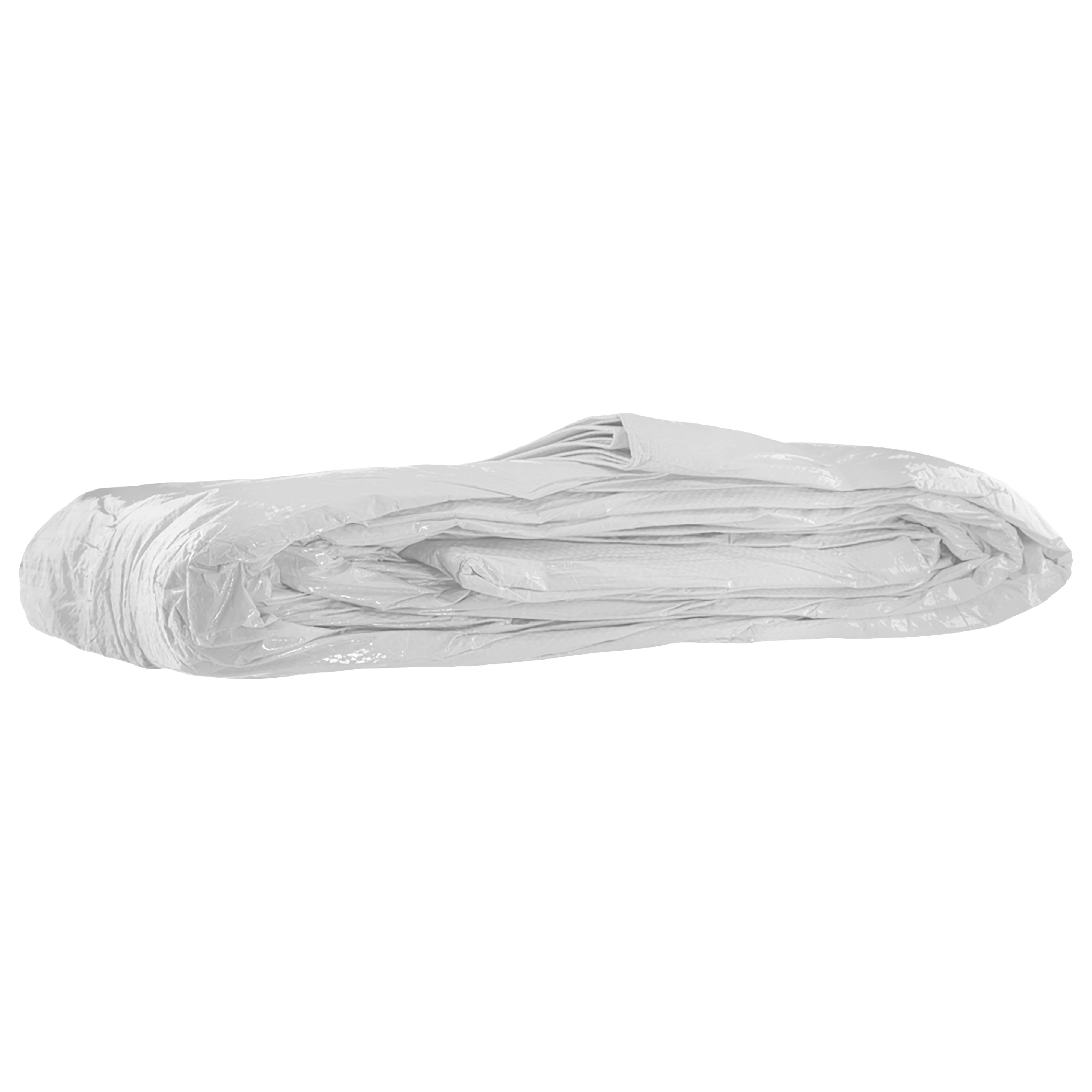 White M-Grade Tarpaulin with 10 Metres of 6mm Bungee Rope