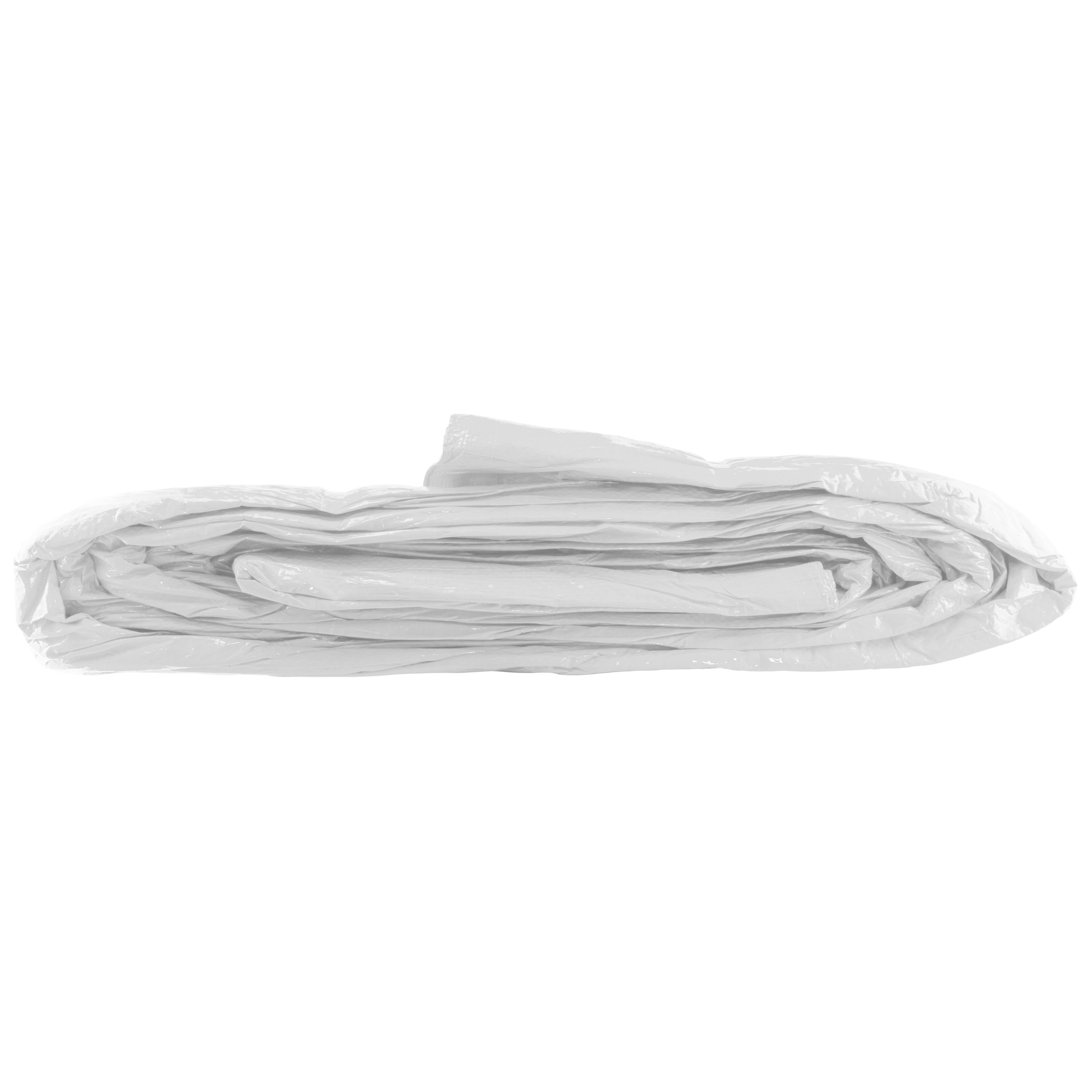 White M-Grade Tarpaulin with 10 Metres of 6mm Bungee Rope