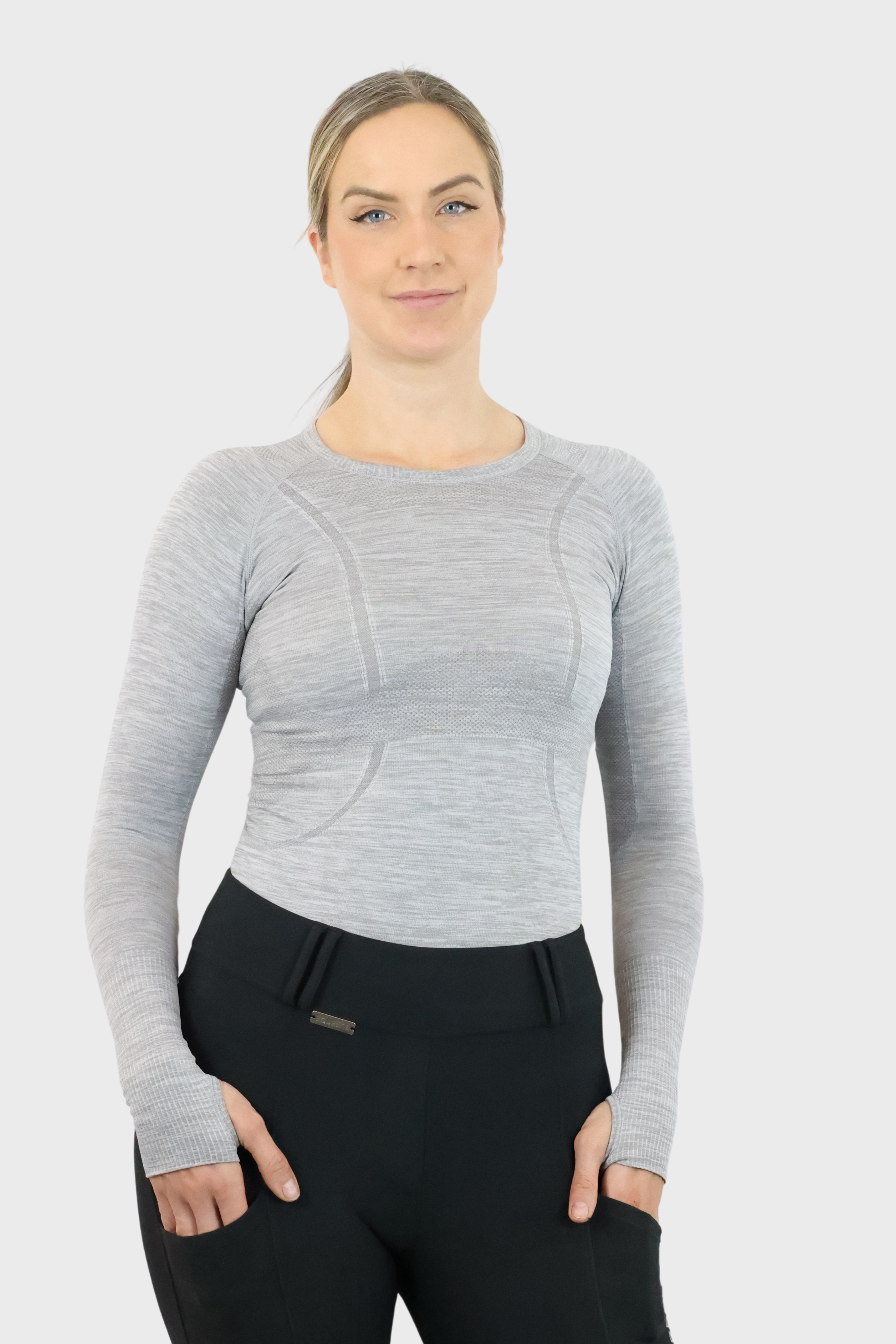 Equeene Molly Seamless Training Top - Slate Grey
